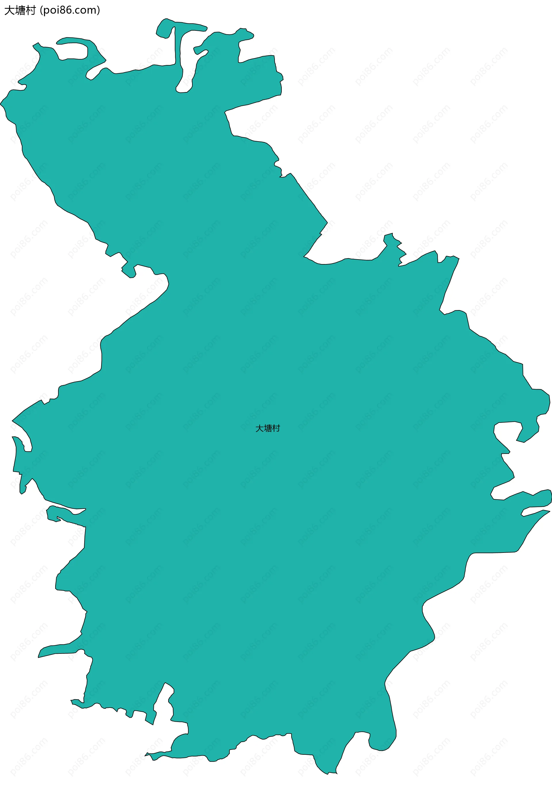 大塘村边界地图