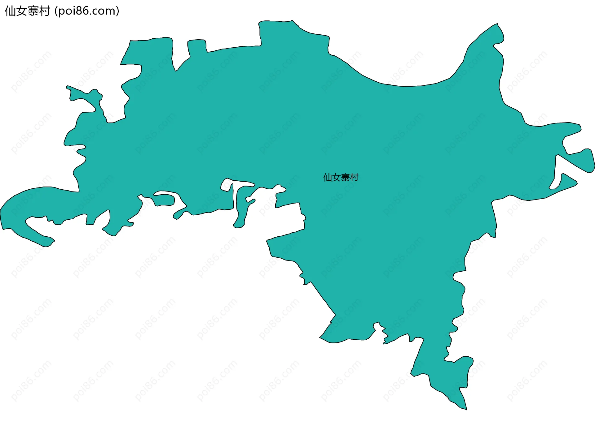 仙女寨村边界地图