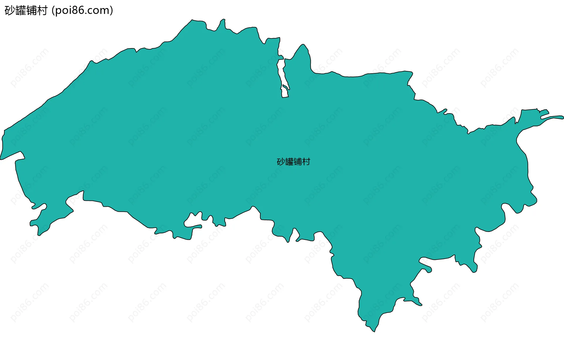 砂罐铺村边界地图