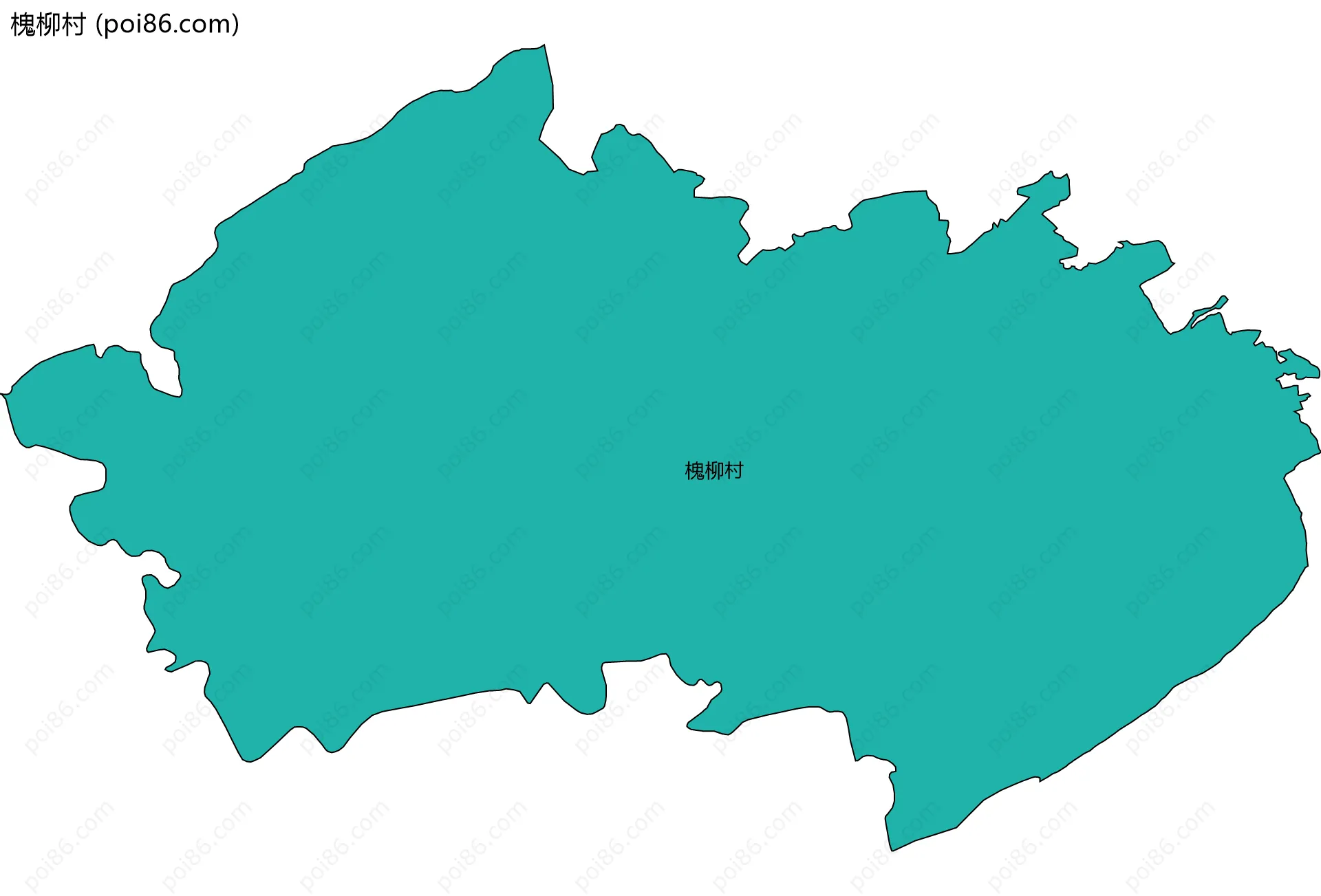 槐柳村边界地图