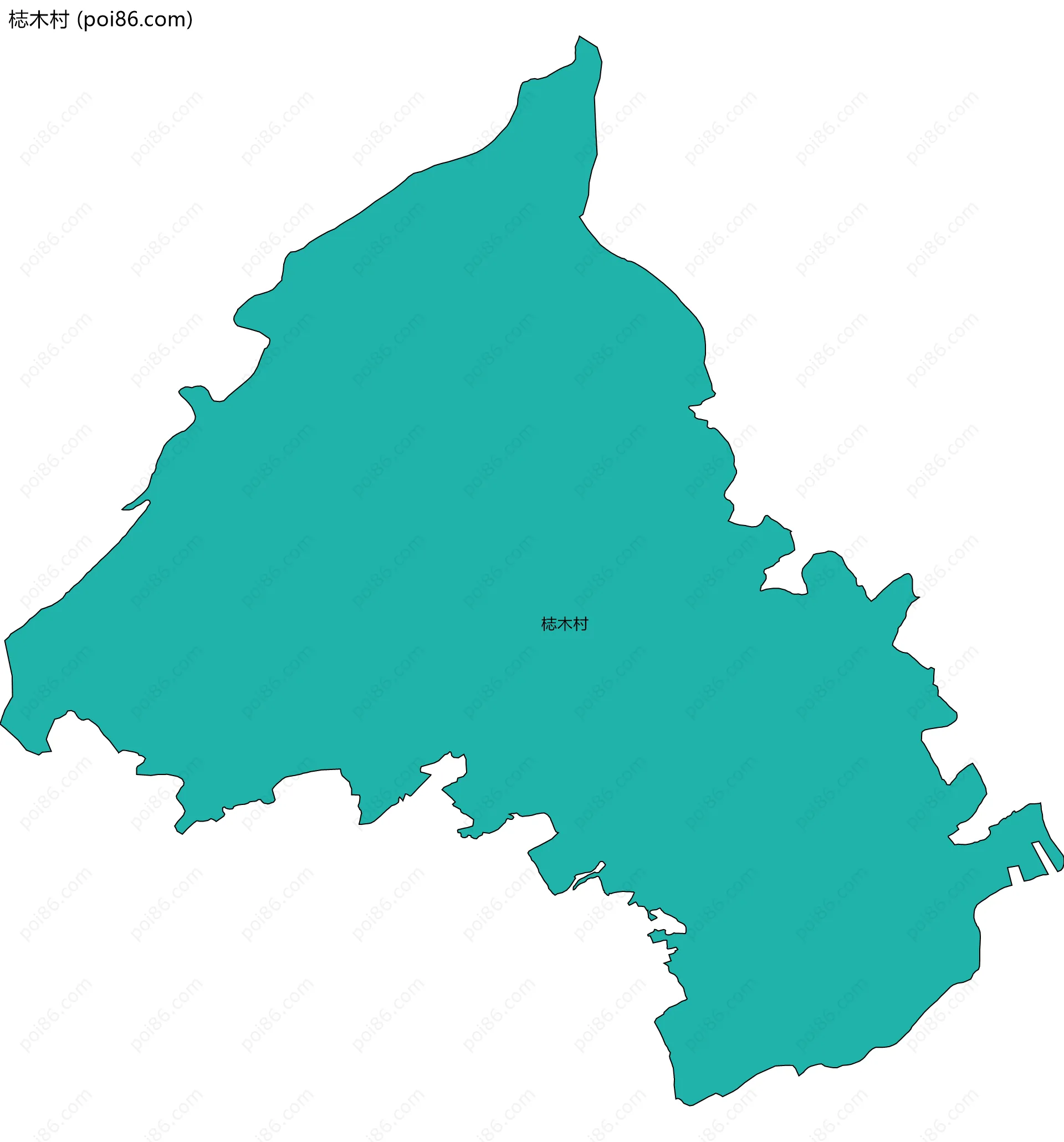 梽木村边界地图