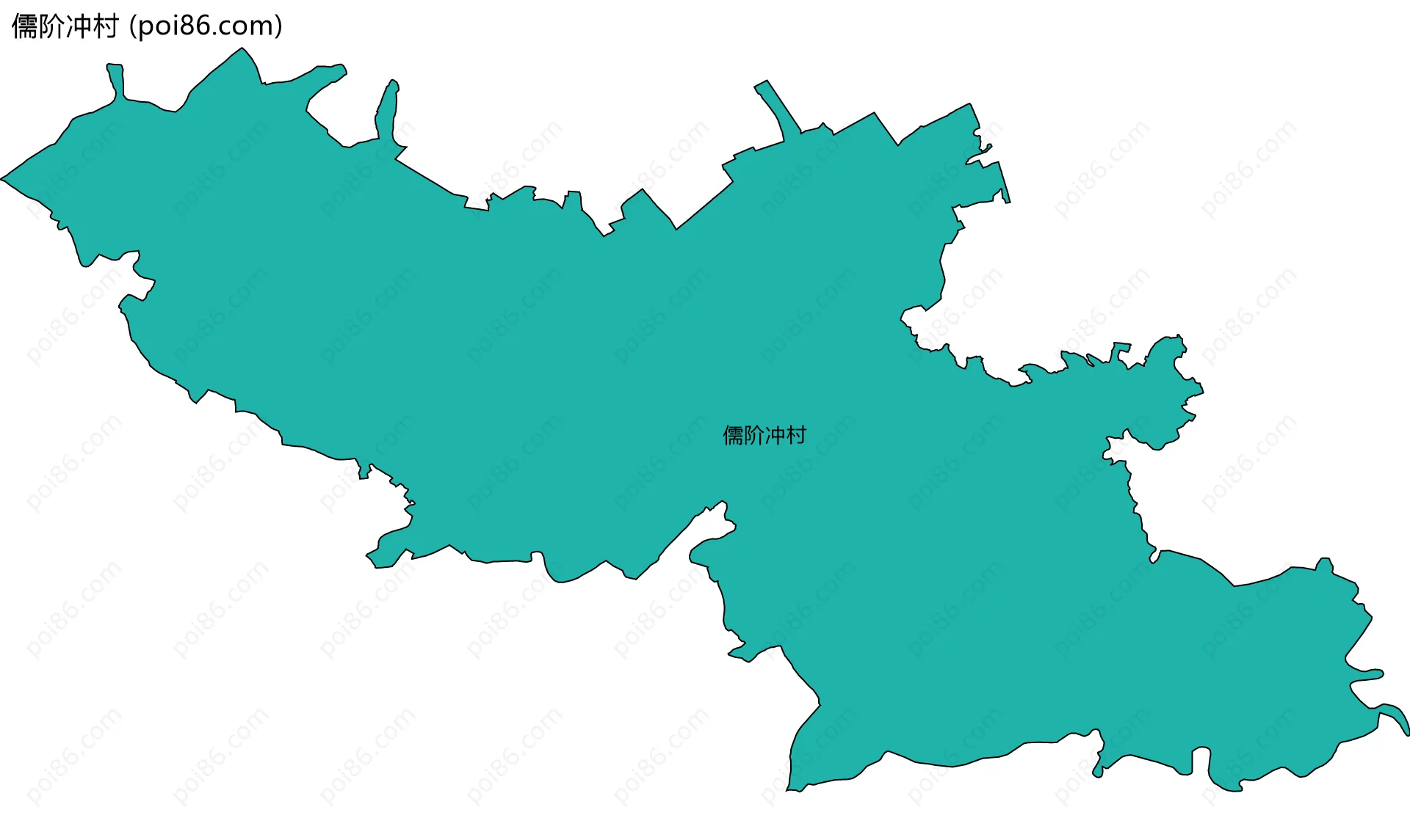 儒阶冲村边界地图