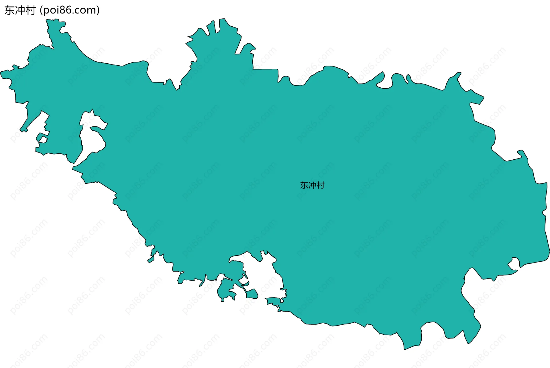 东冲村边界地图