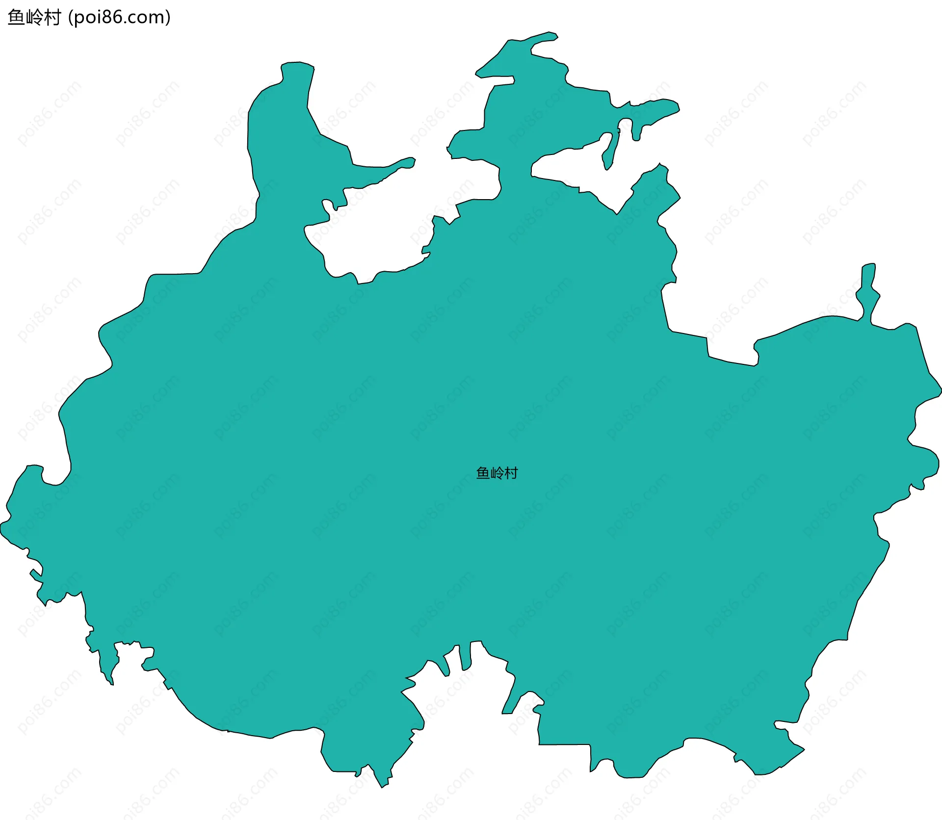 鱼岭村边界地图