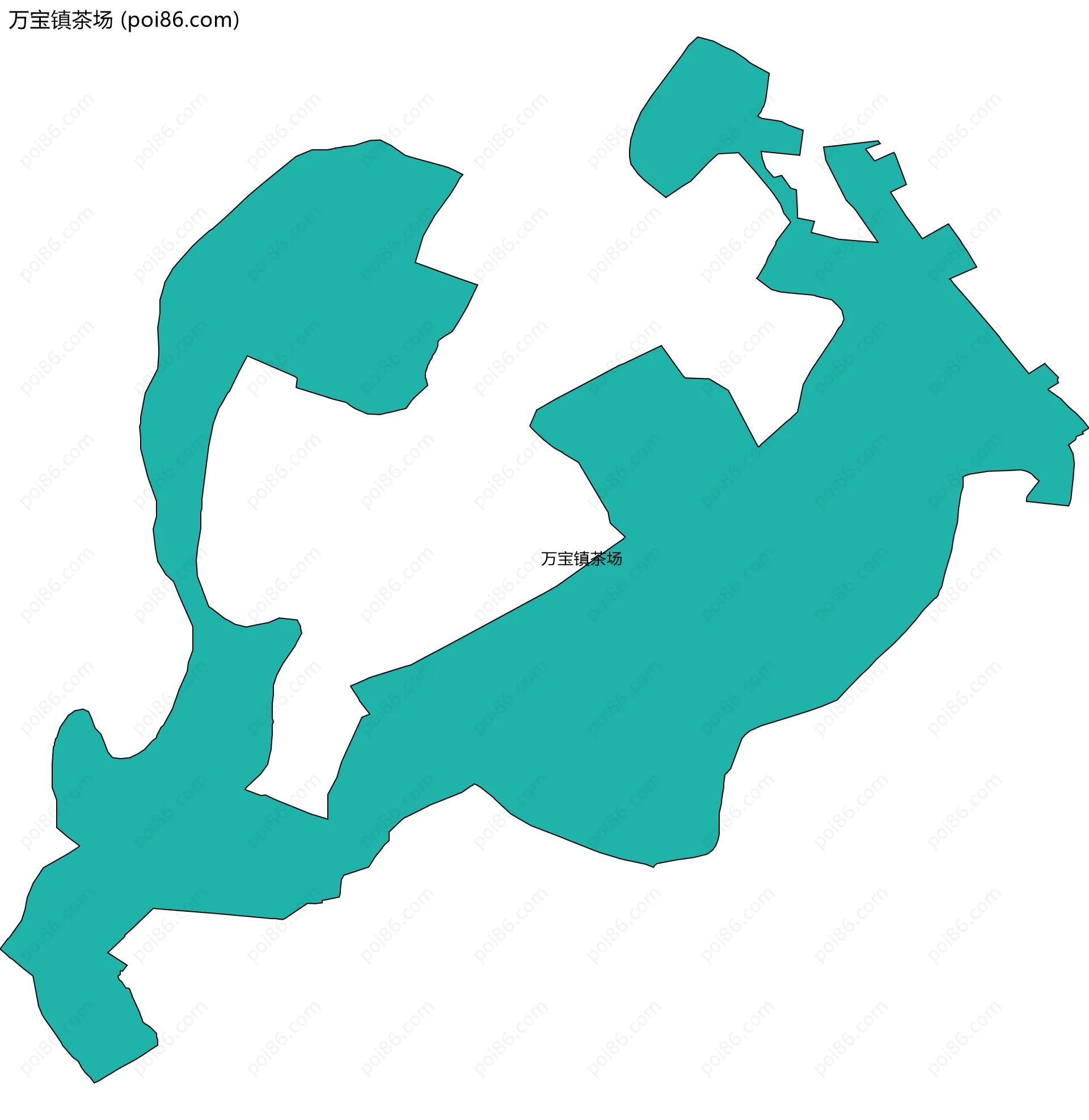 万宝镇茶场边界地图