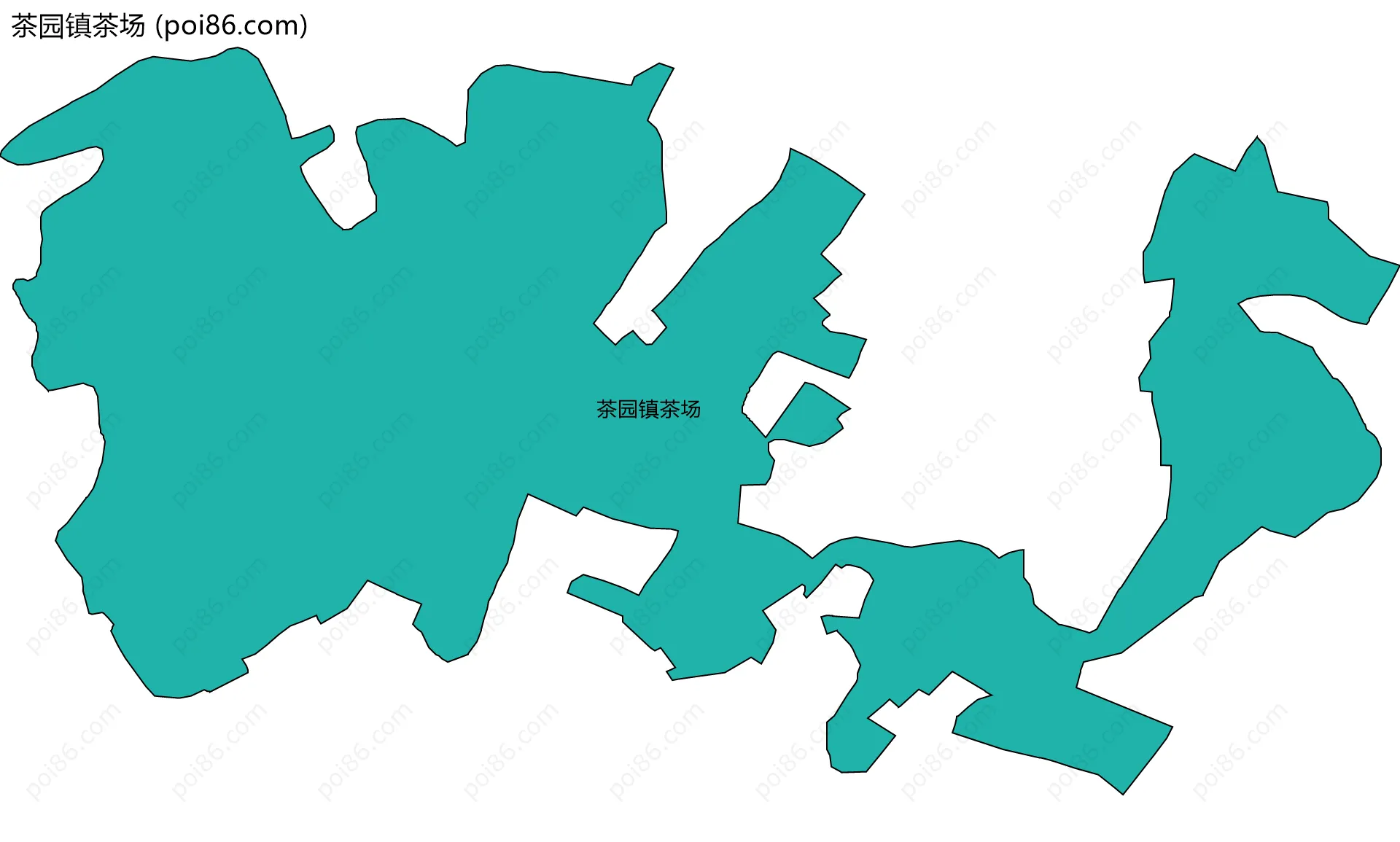 茶园镇茶场边界地图