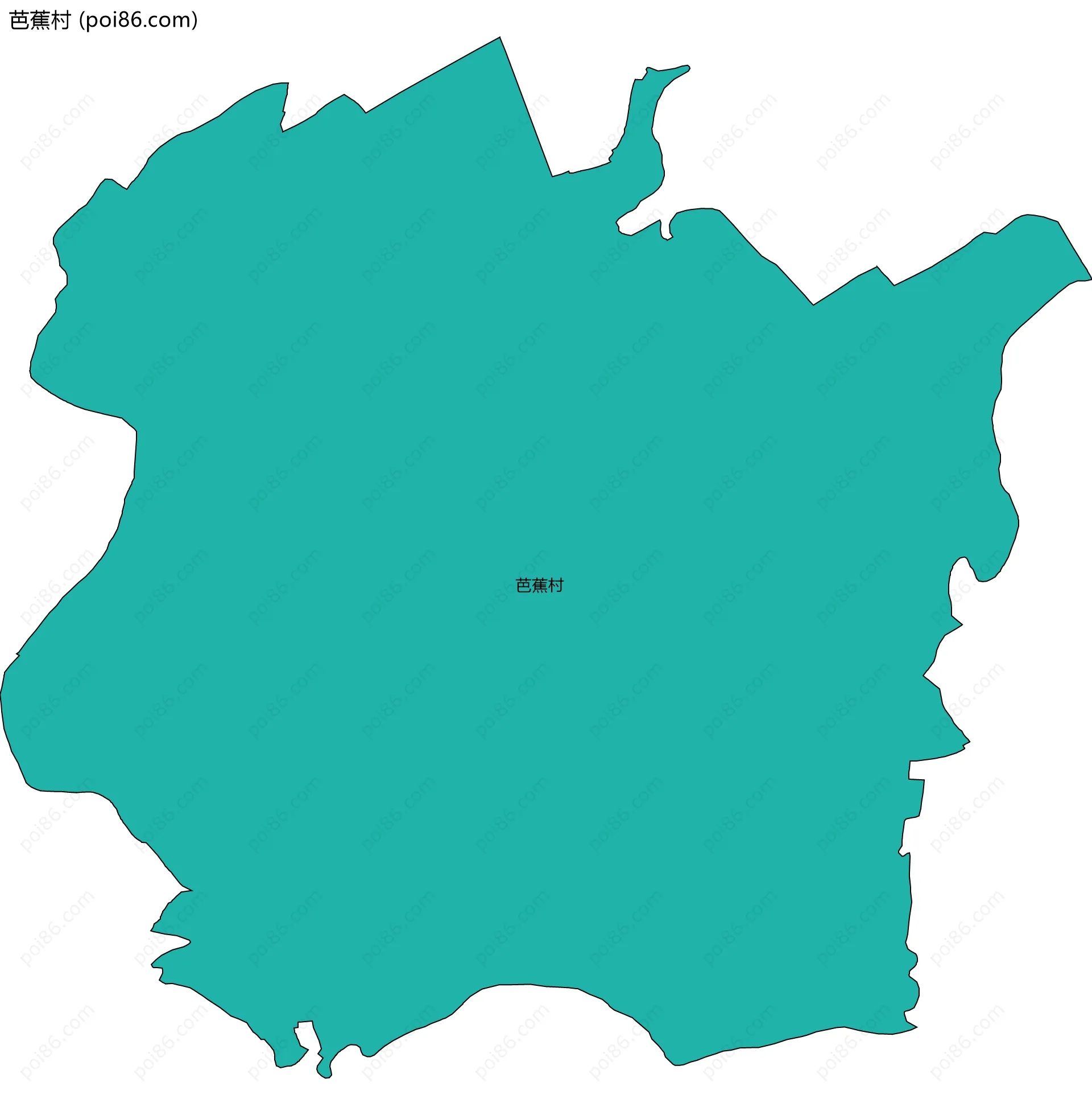 芭蕉村边界地图