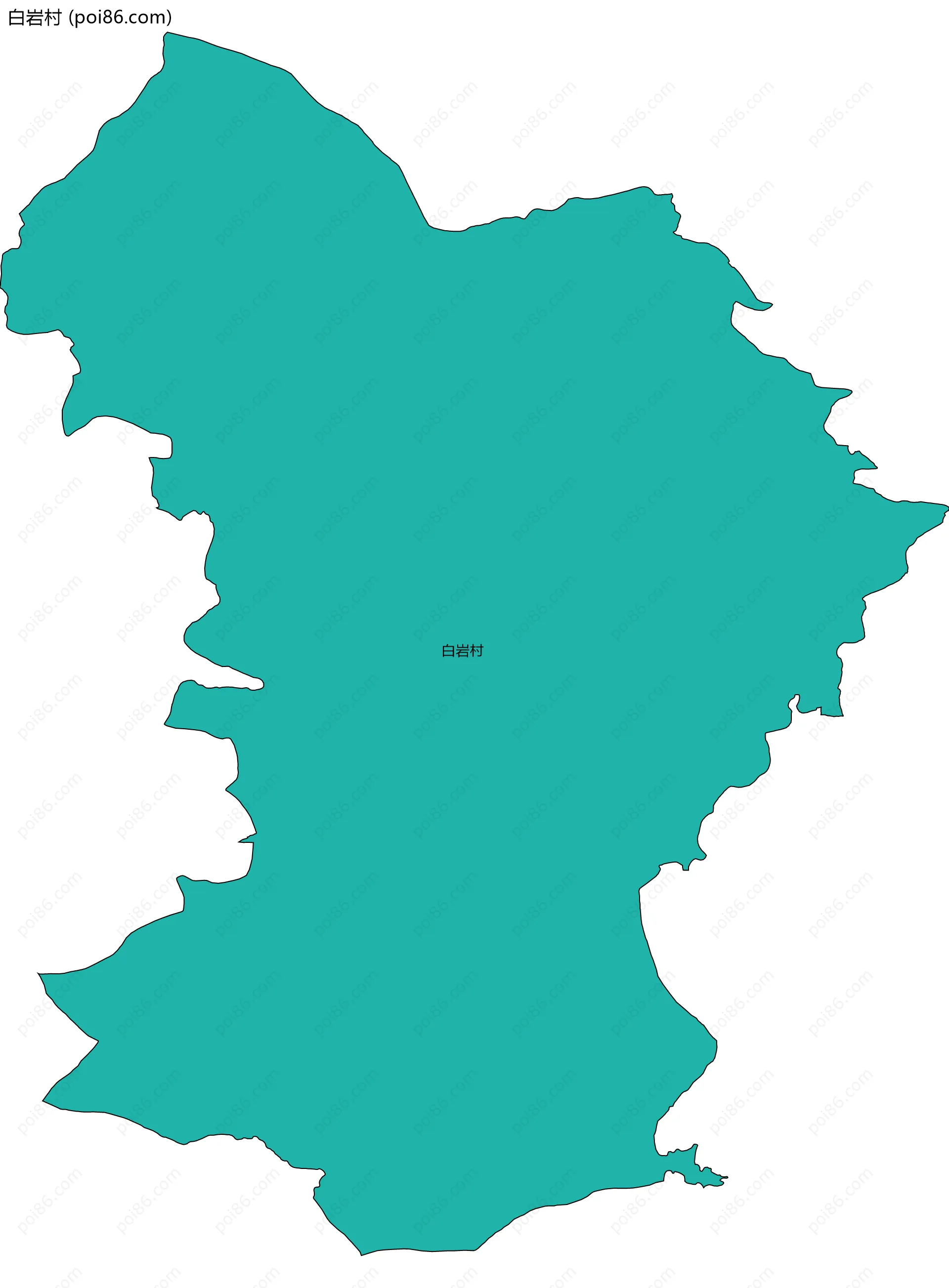 白岩村边界地图