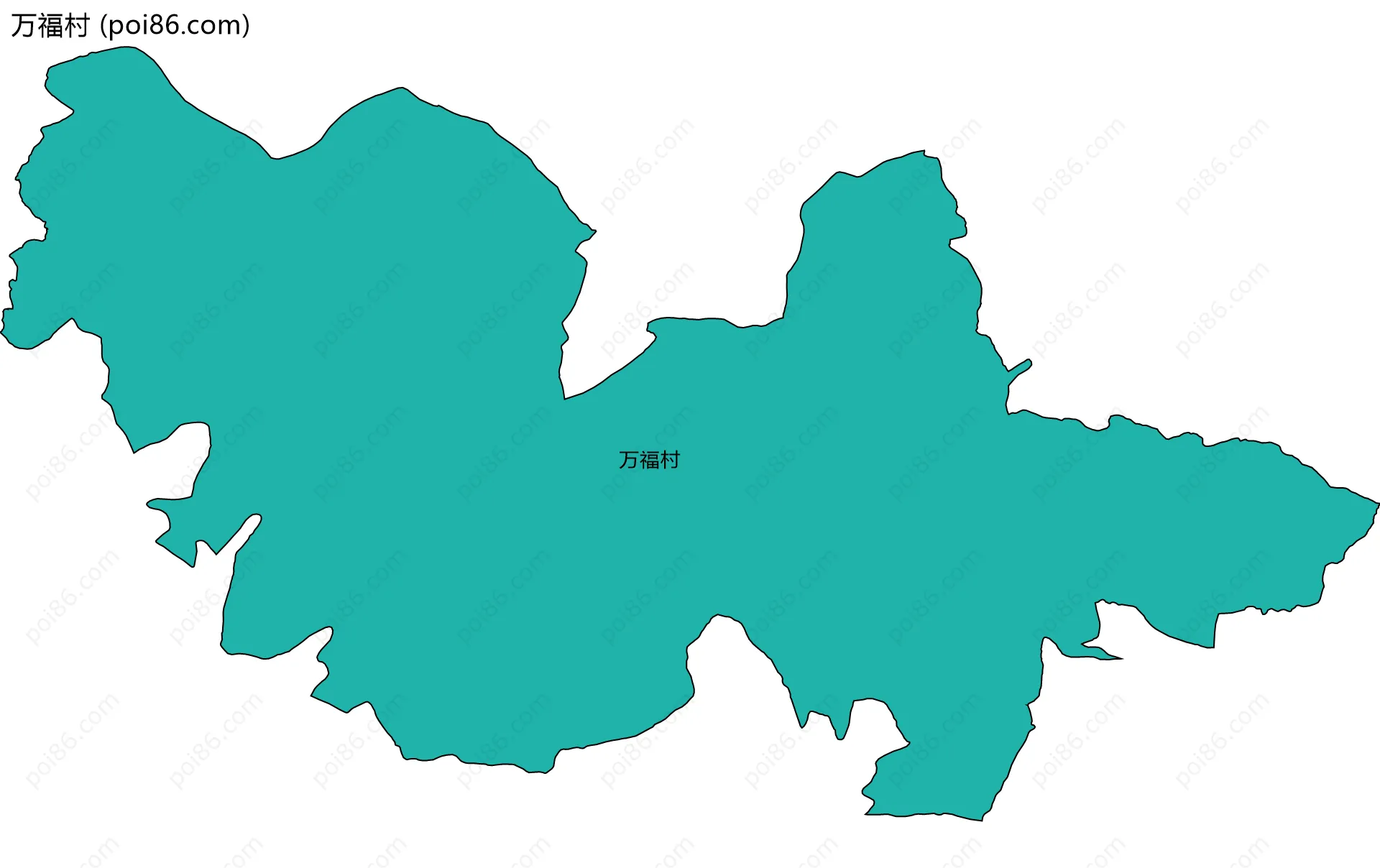 万福村边界地图