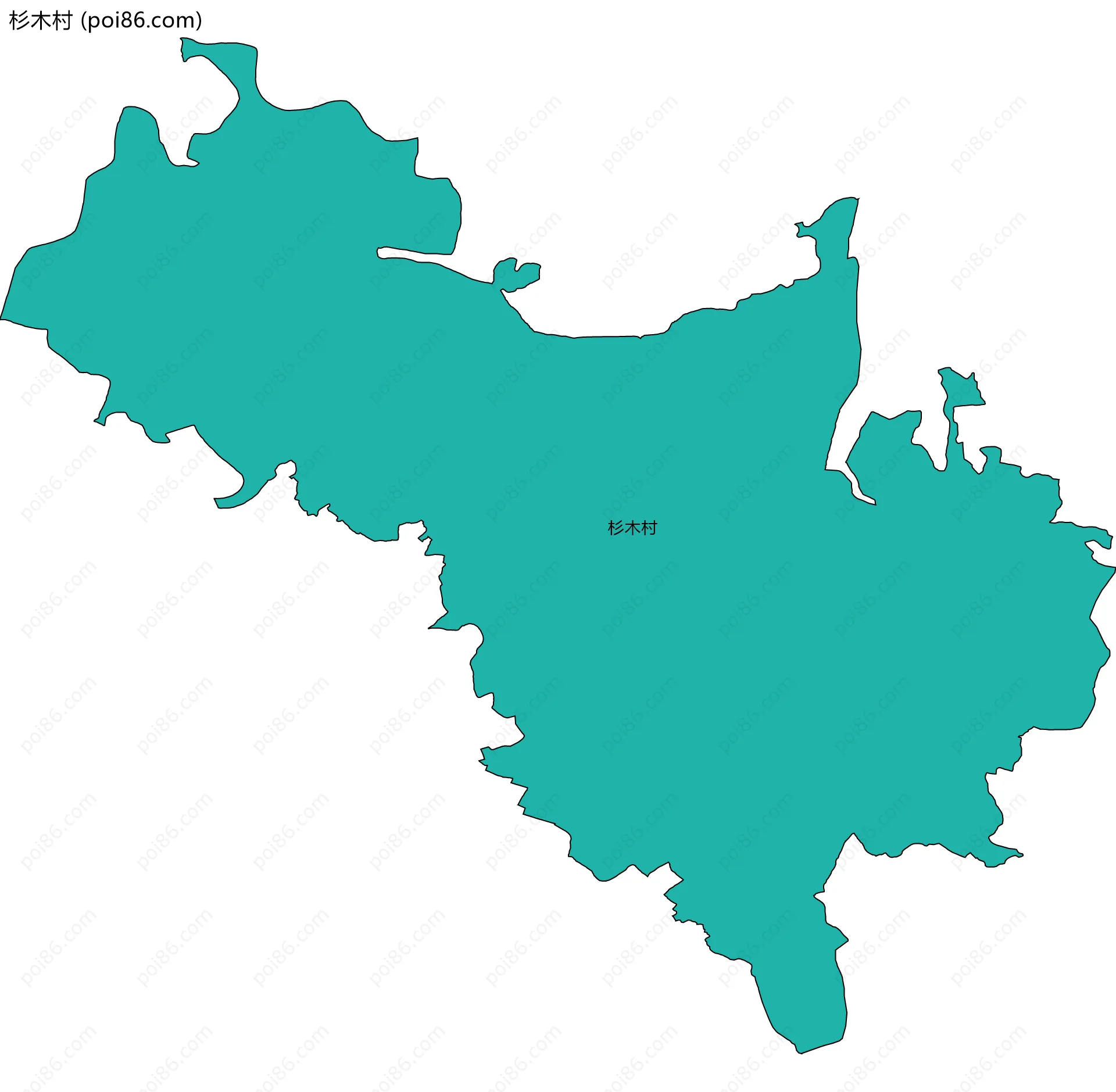 杉木村边界地图