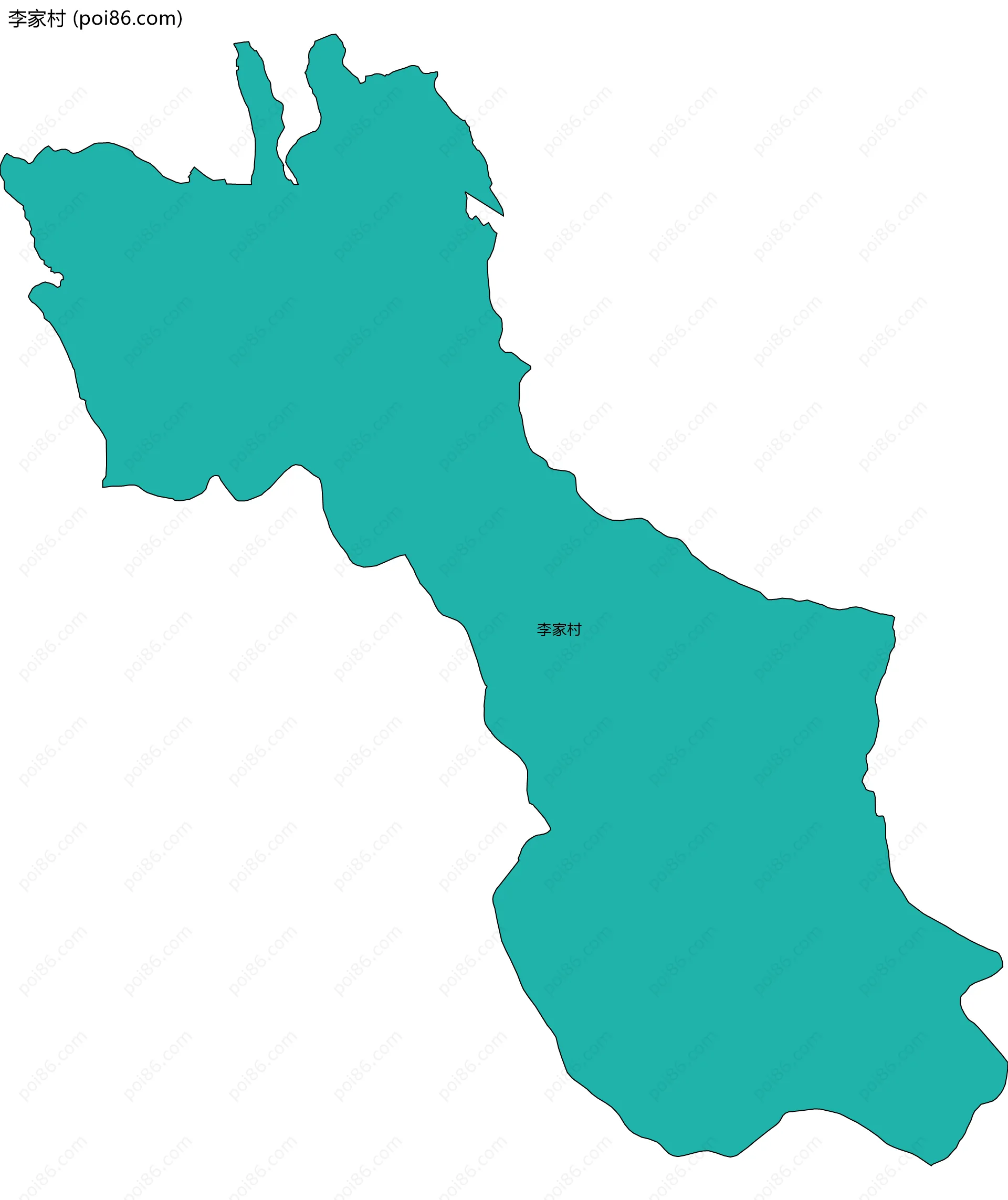 李家村边界地图