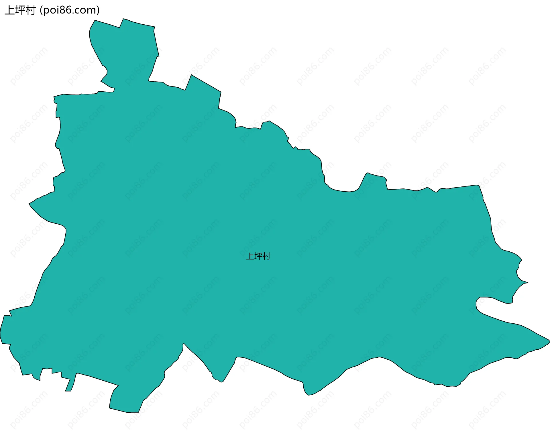 上坪村边界地图