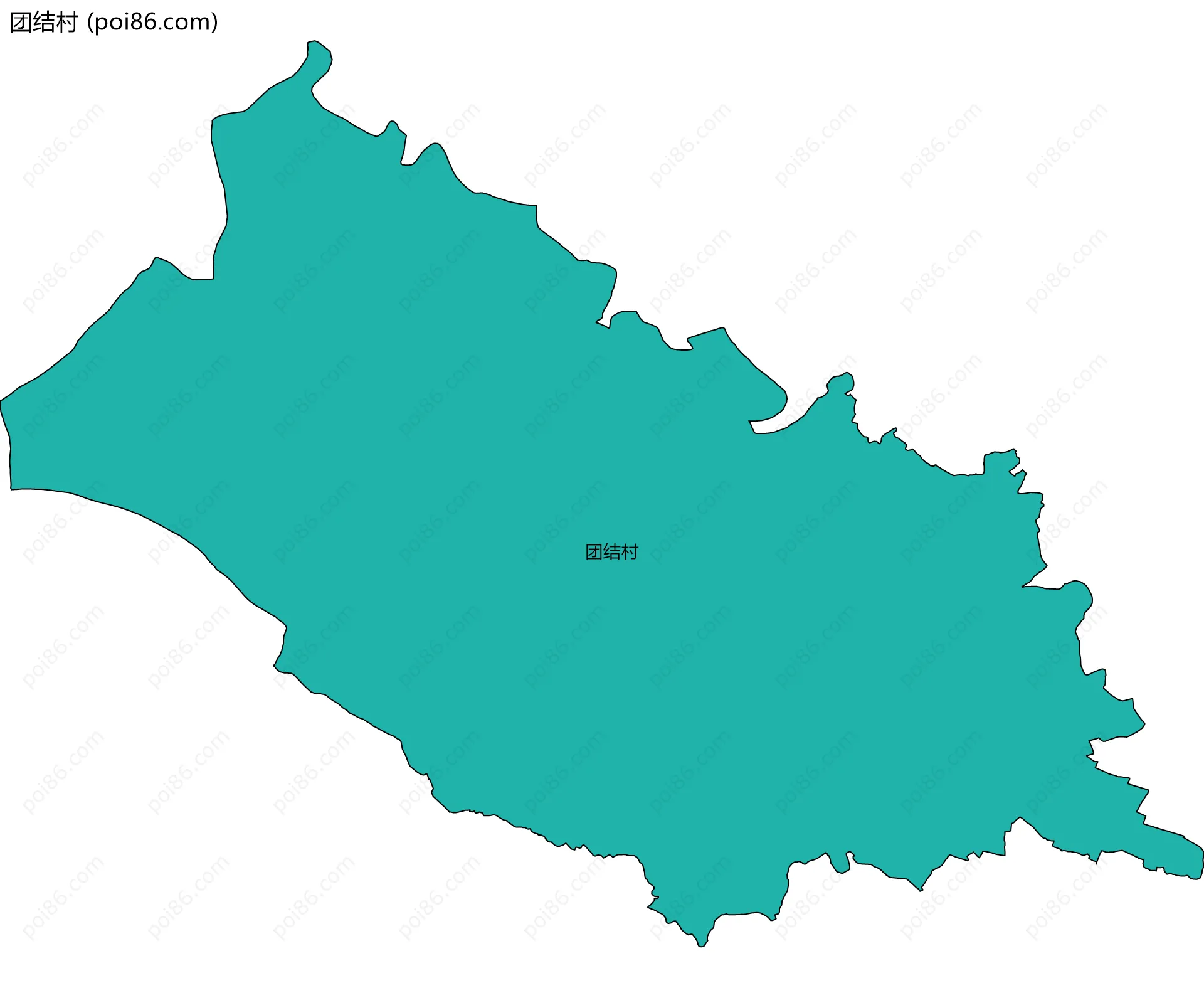 团结村边界地图