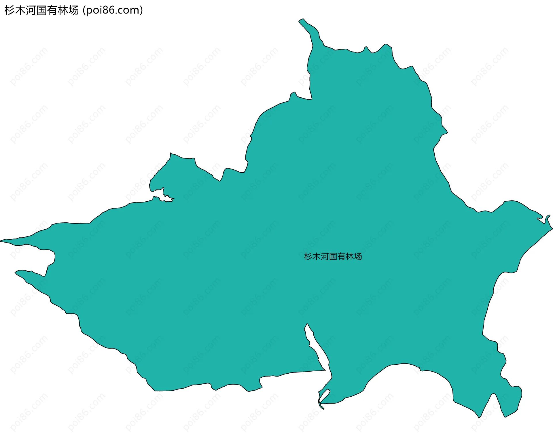 杉木河国有林场边界地图