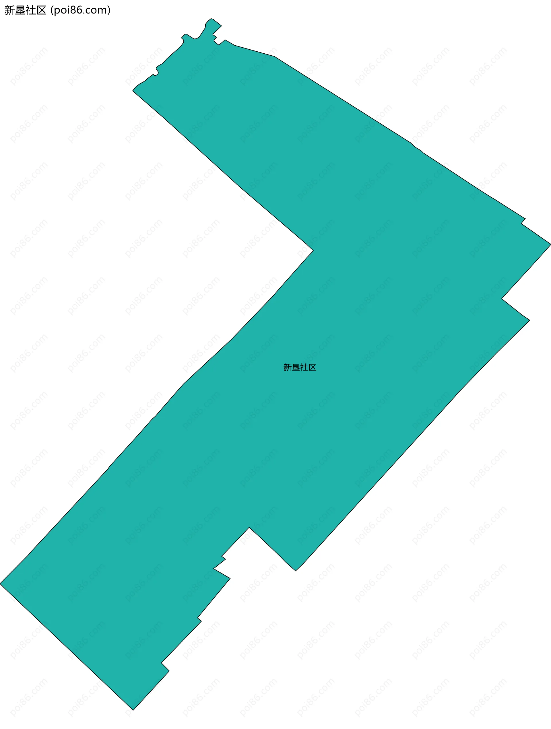 新垦社区边界地图