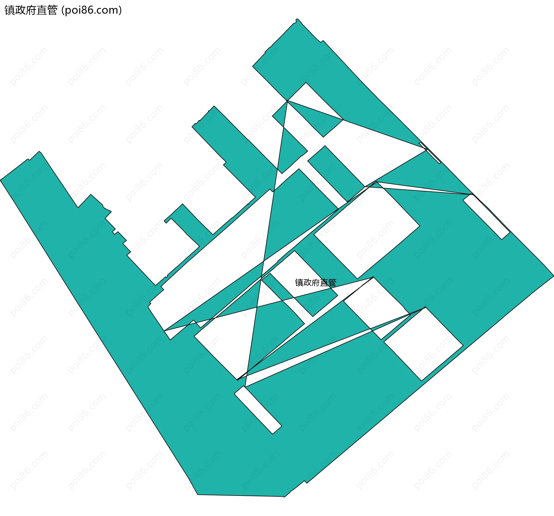 镇政府直管边界地图