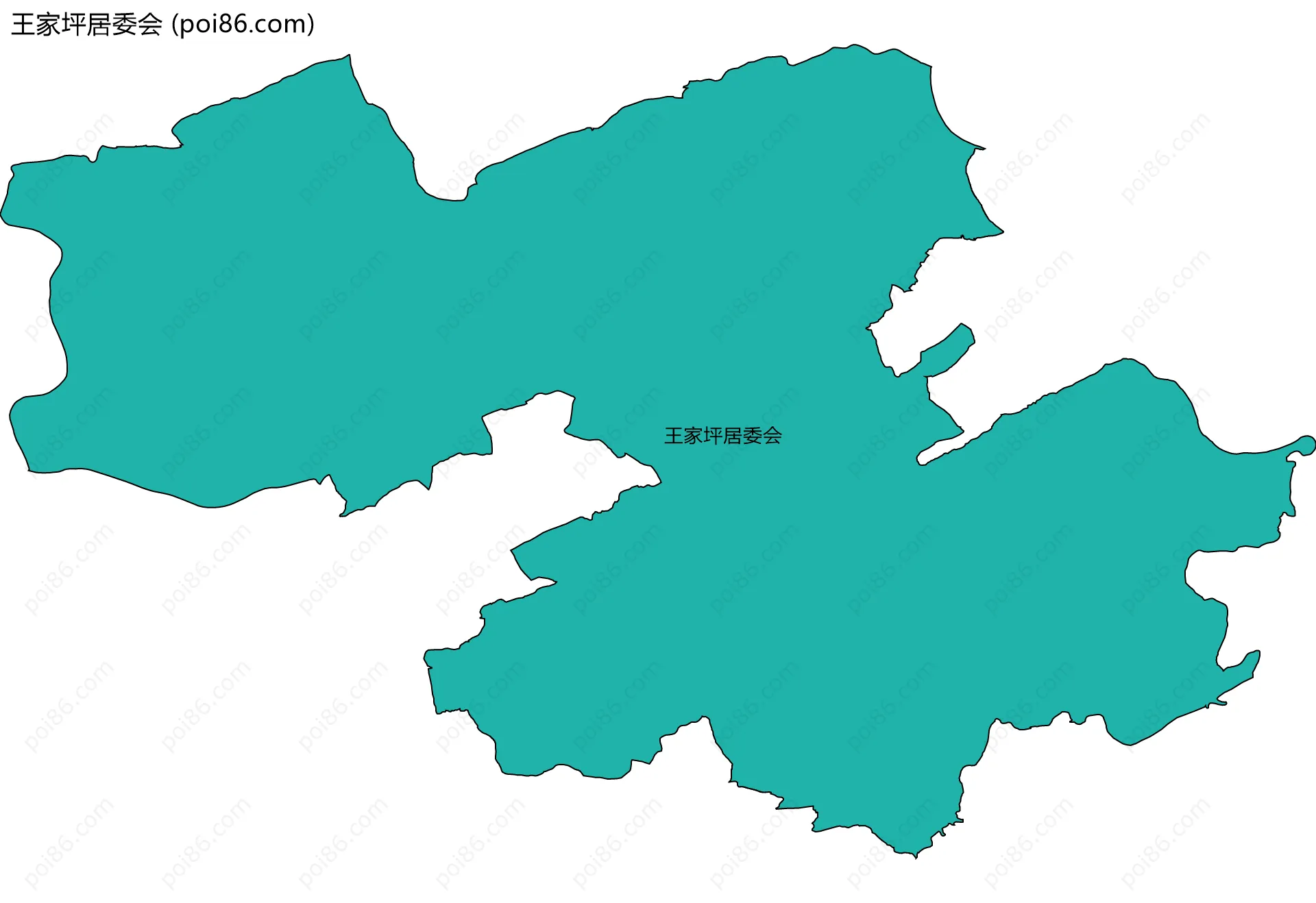 王家坪居委会边界地图