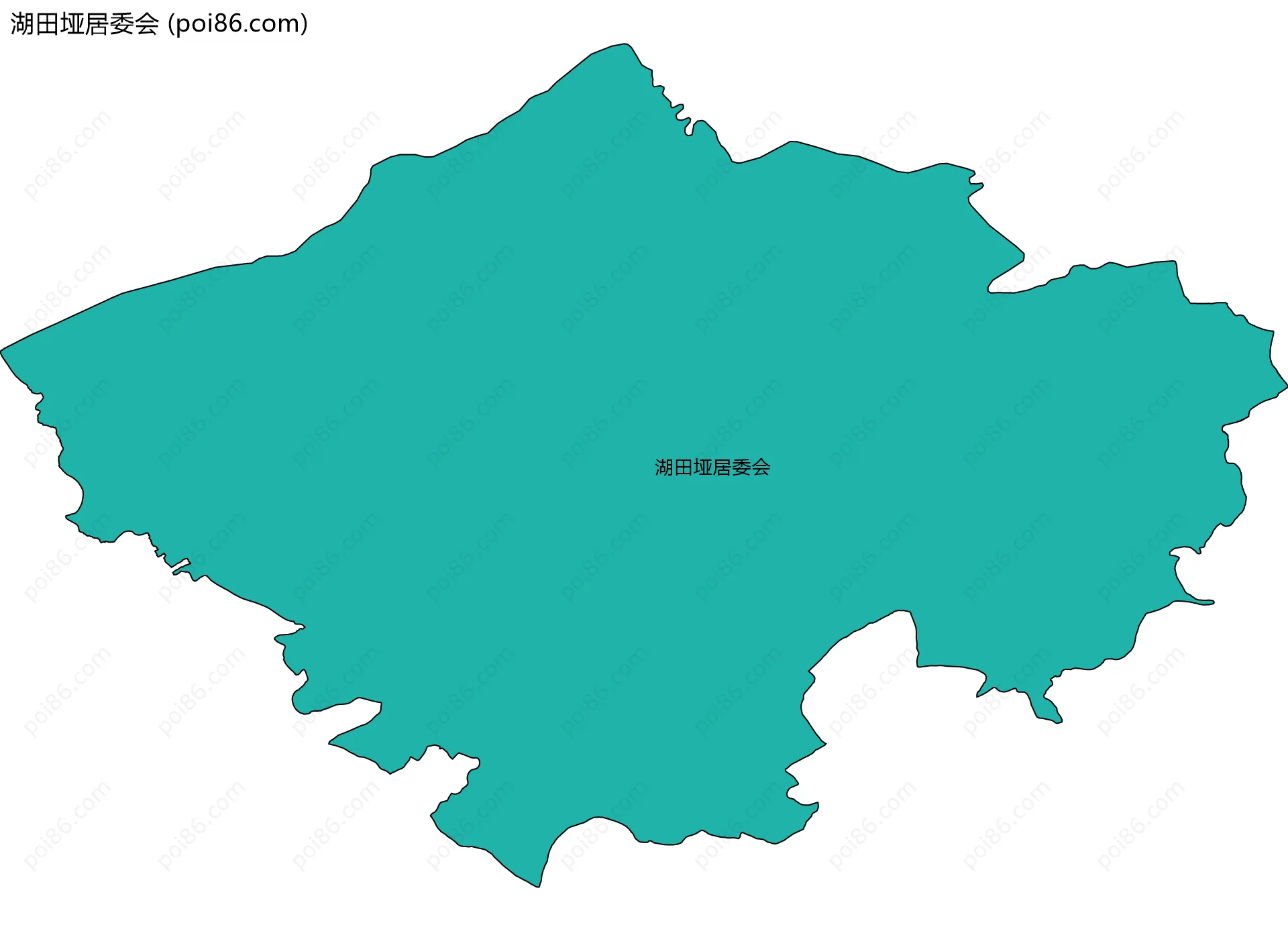 湖田垭居委会边界地图