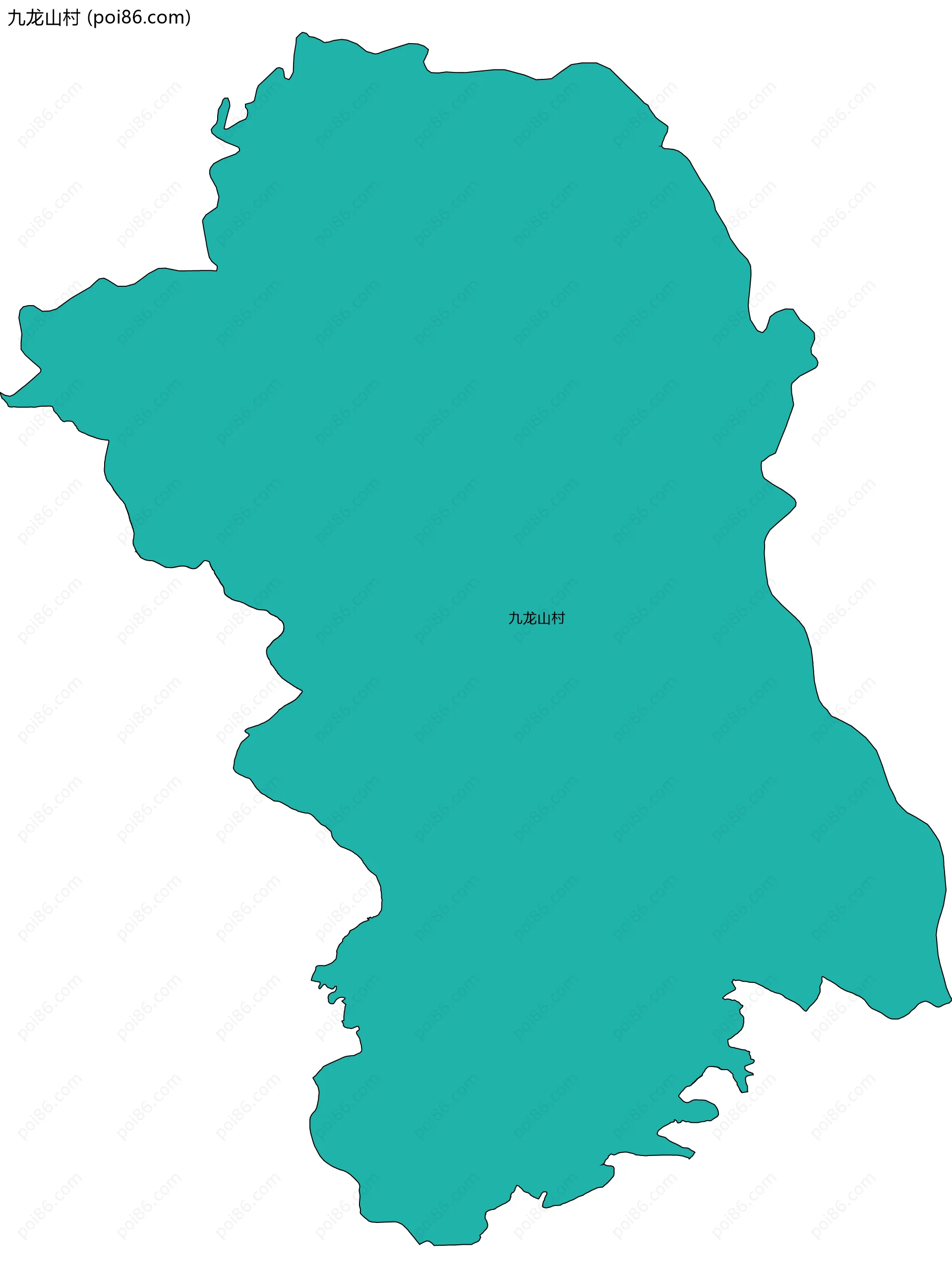 九龙山村边界地图