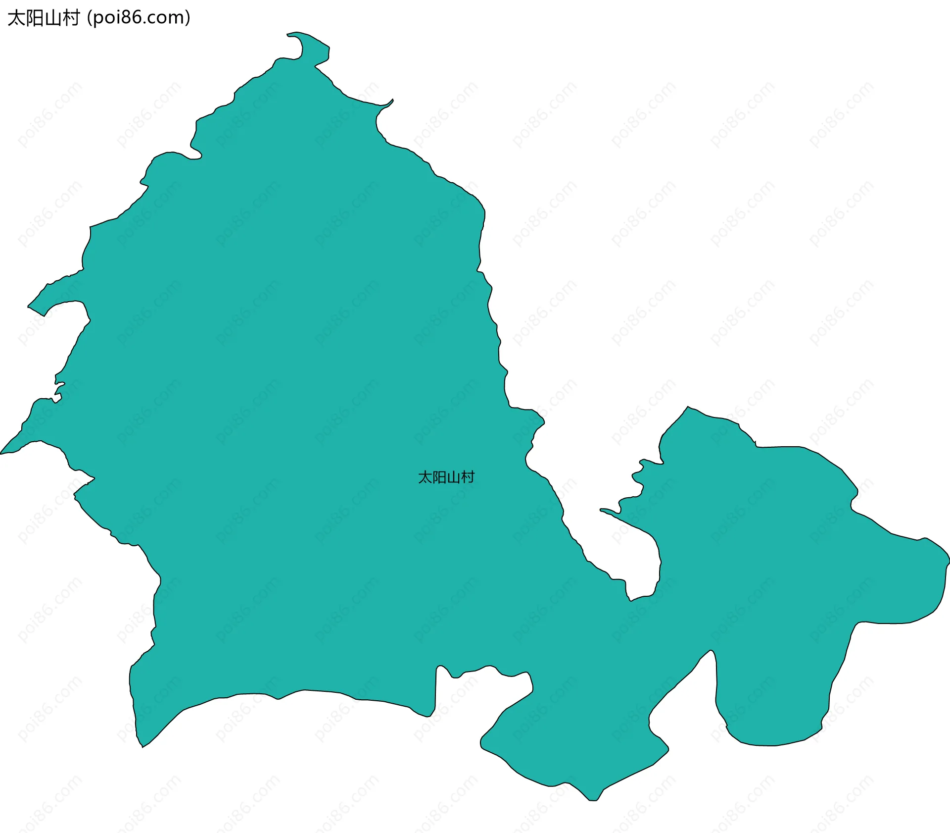 太阳山村边界地图