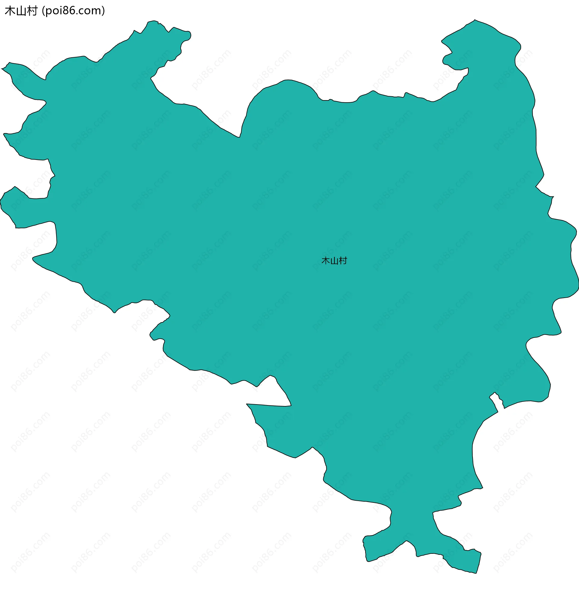 木山村边界地图