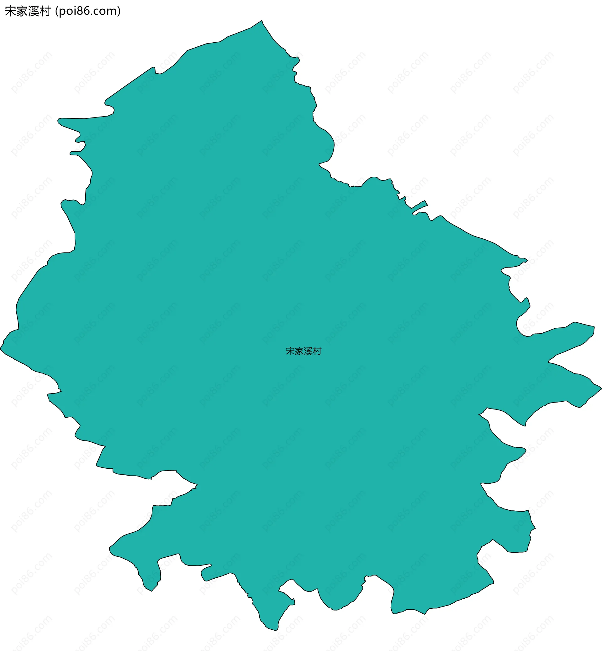 宋家溪村边界地图