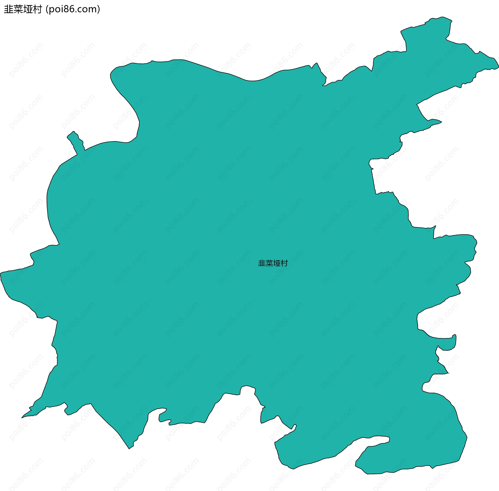 韭菜垭村边界地图