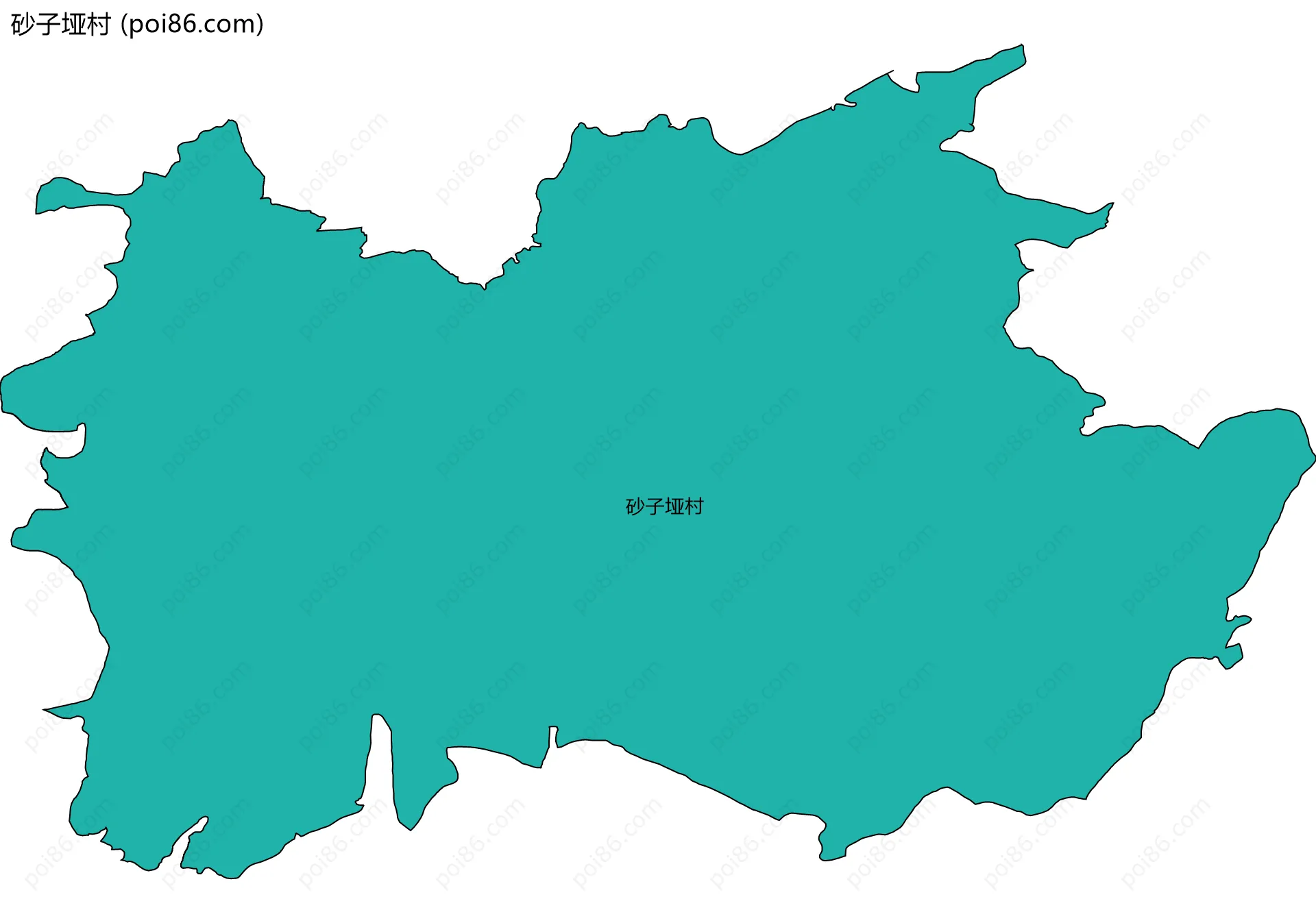 砂子垭村边界地图