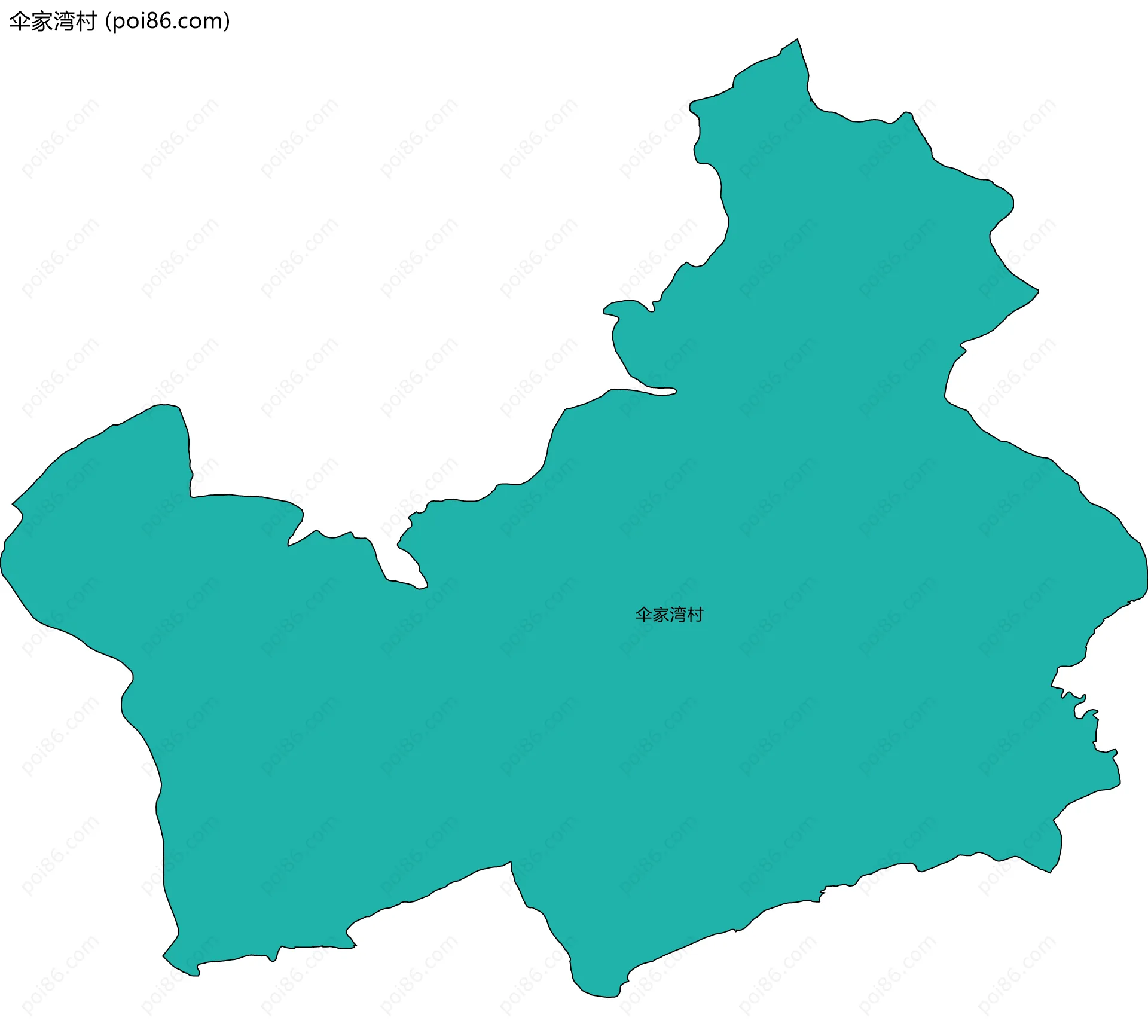 伞家湾村边界地图