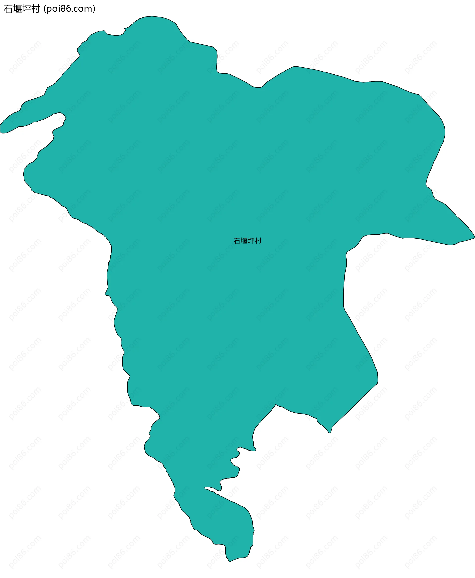 石堰坪村边界地图