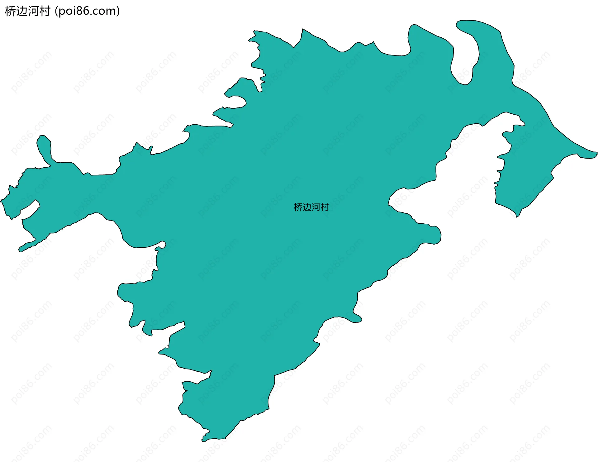 桥边河村边界地图