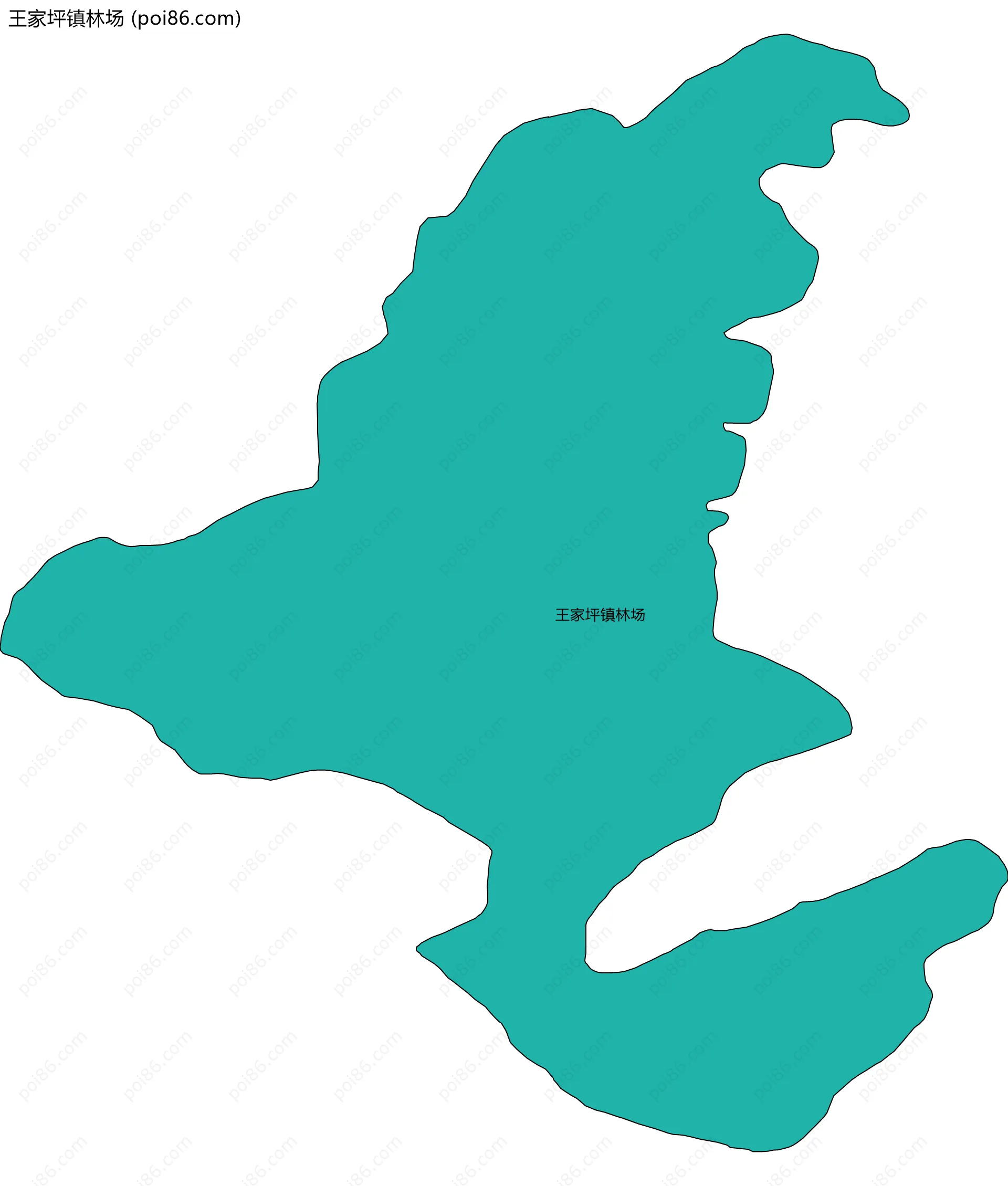 王家坪镇林场边界地图