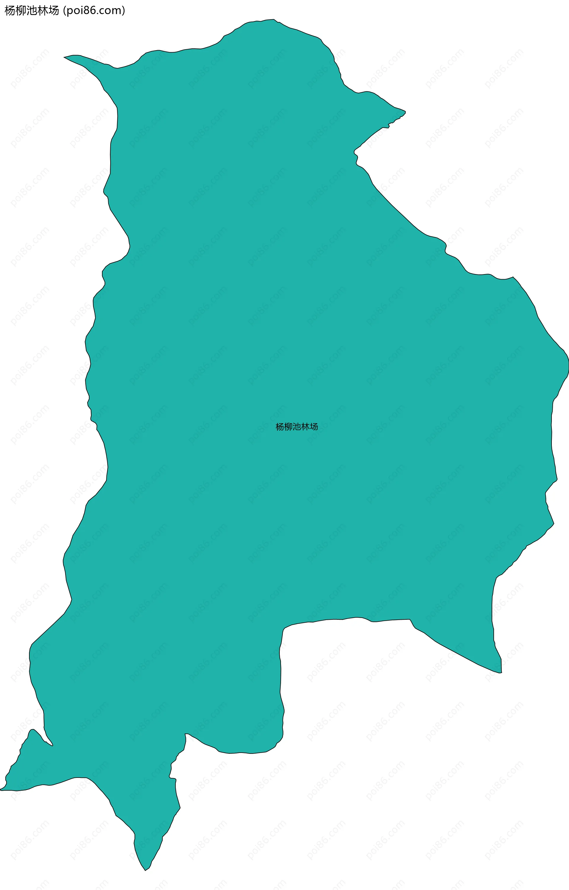 杨柳池林场边界地图