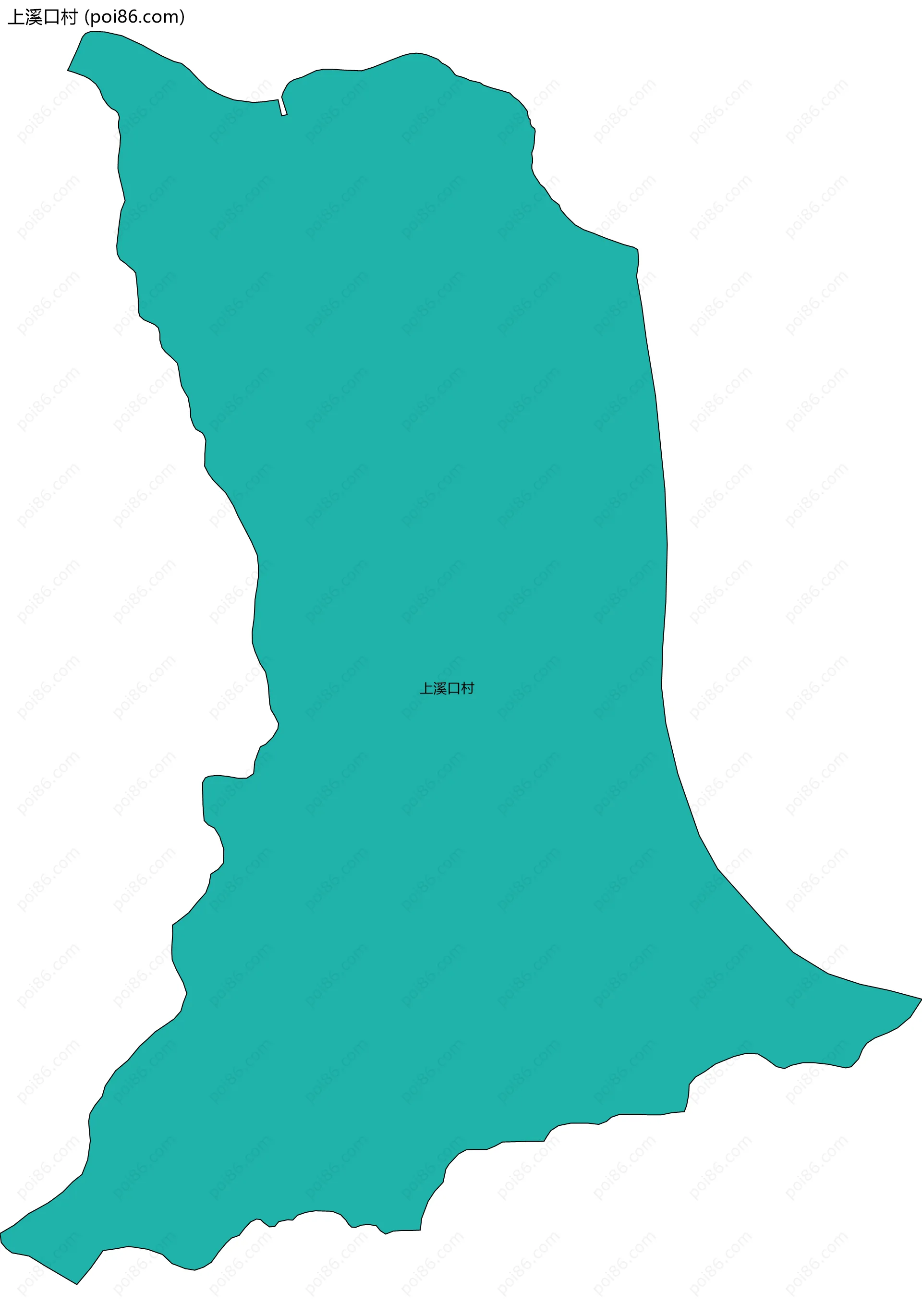 上溪口村边界地图