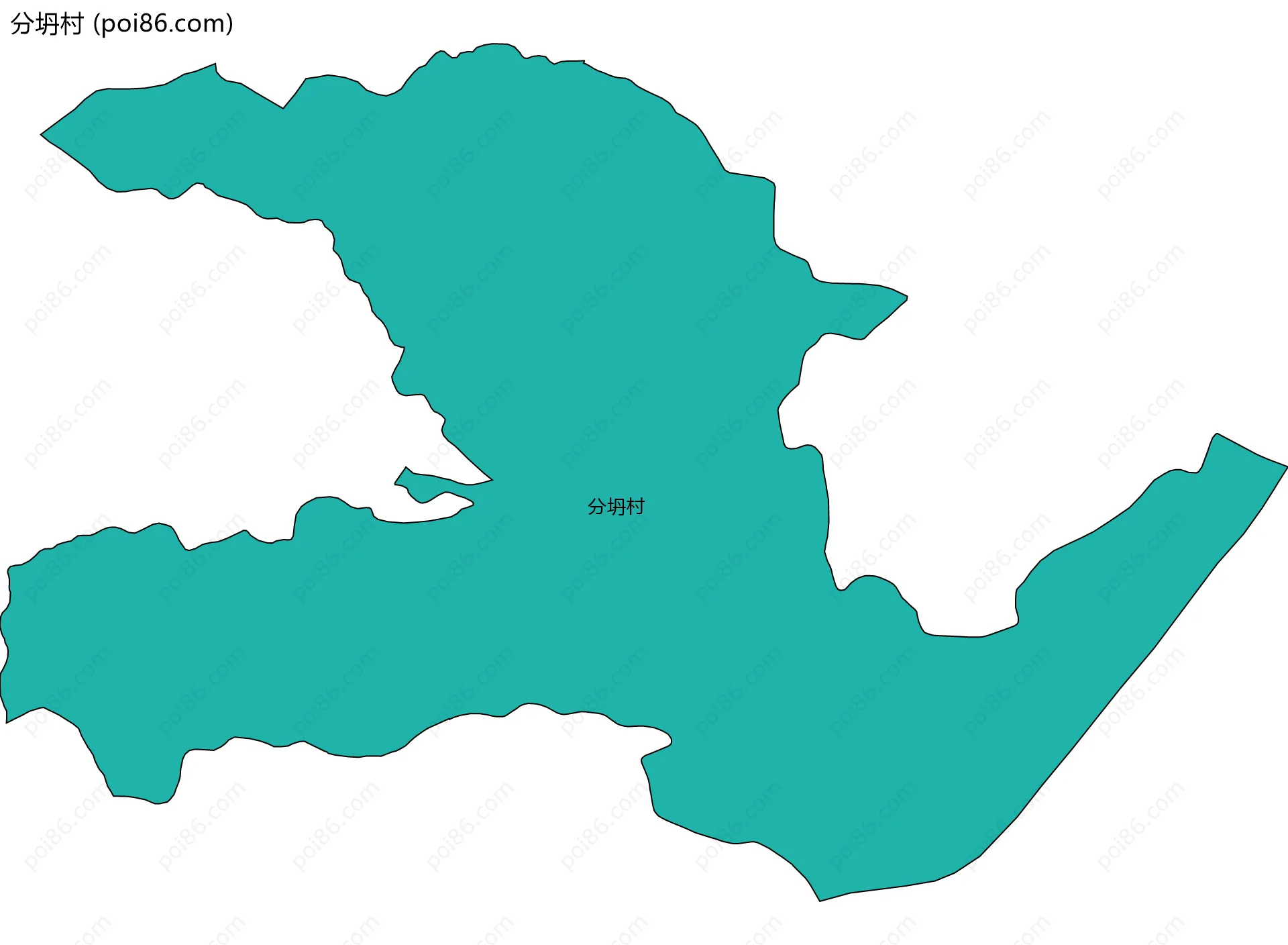 分坍村边界地图