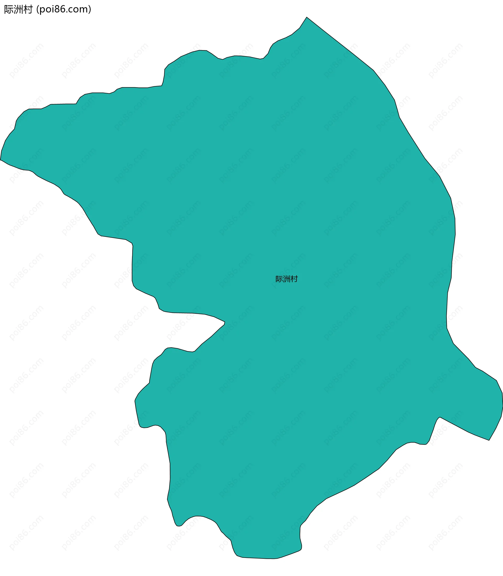 际洲村边界地图