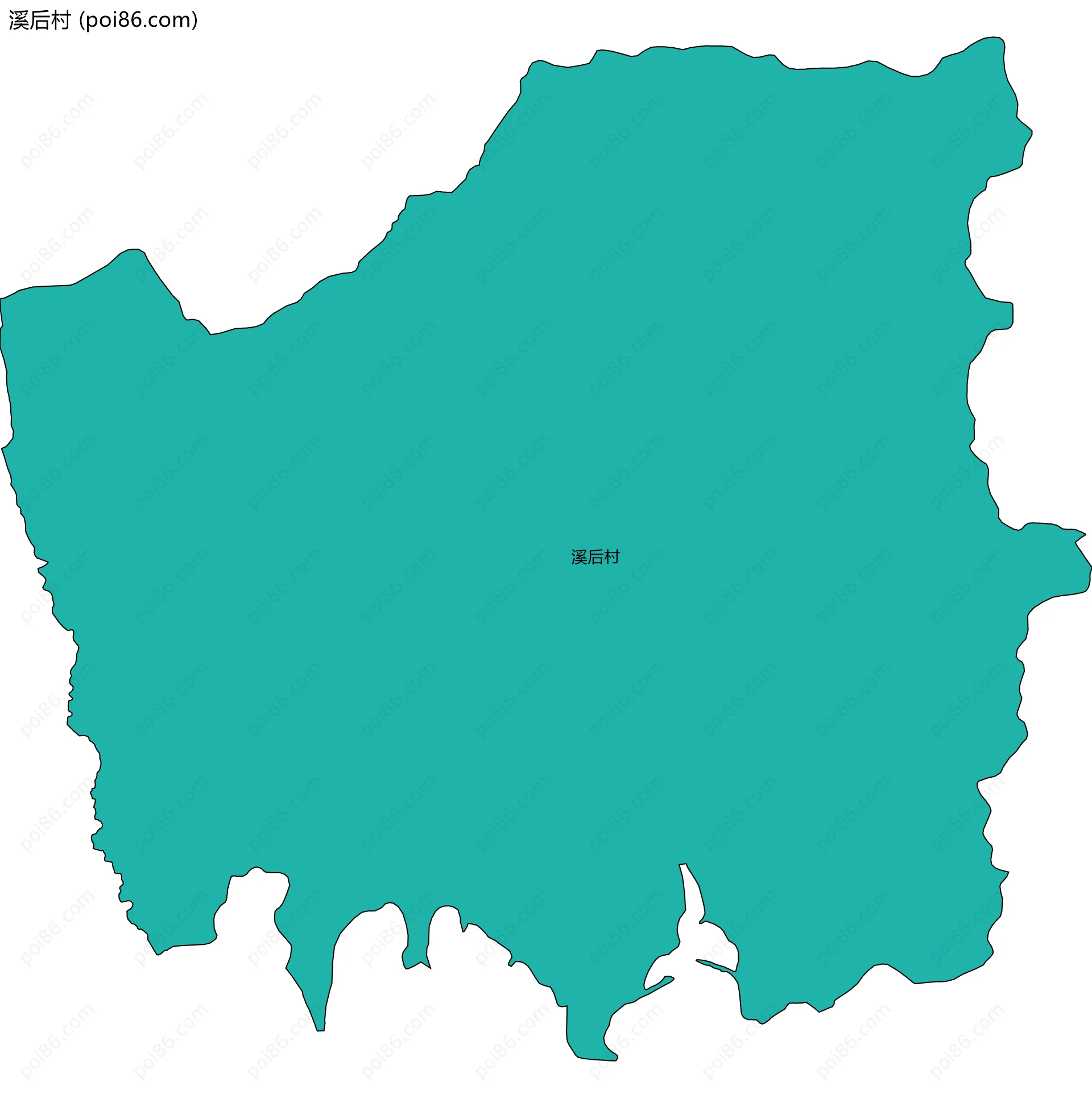 溪后村边界地图