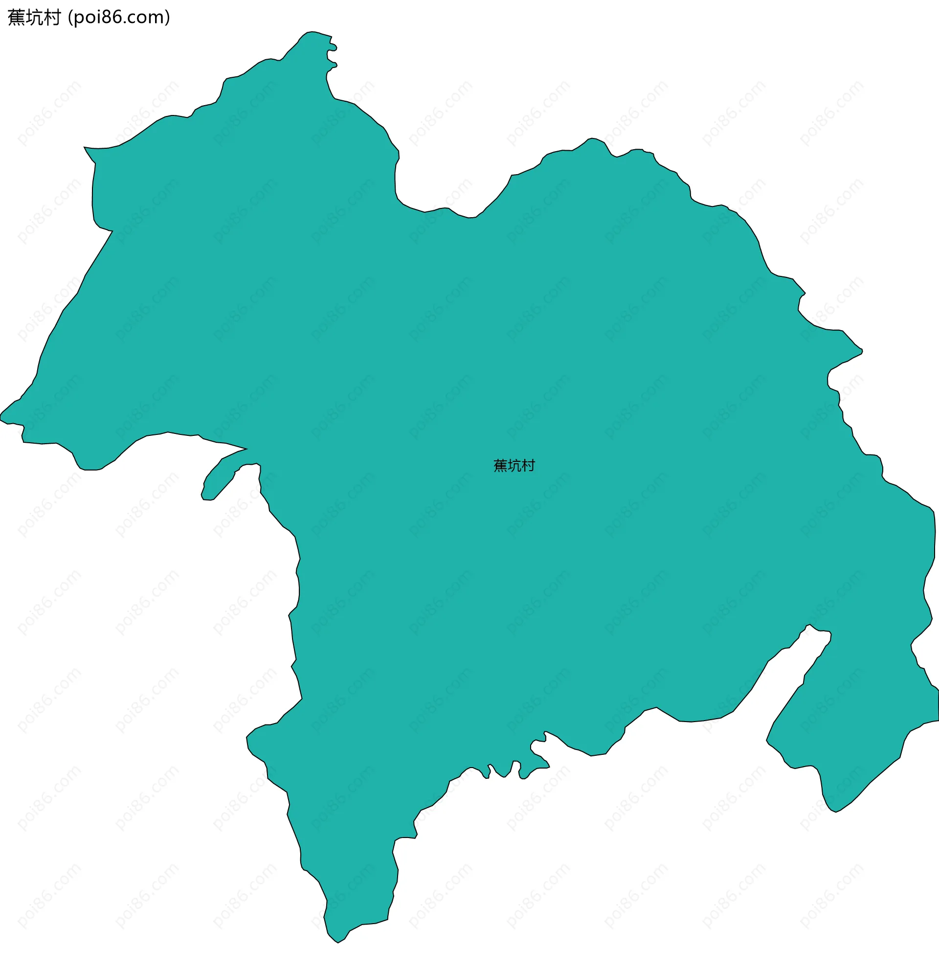 蕉坑村边界地图