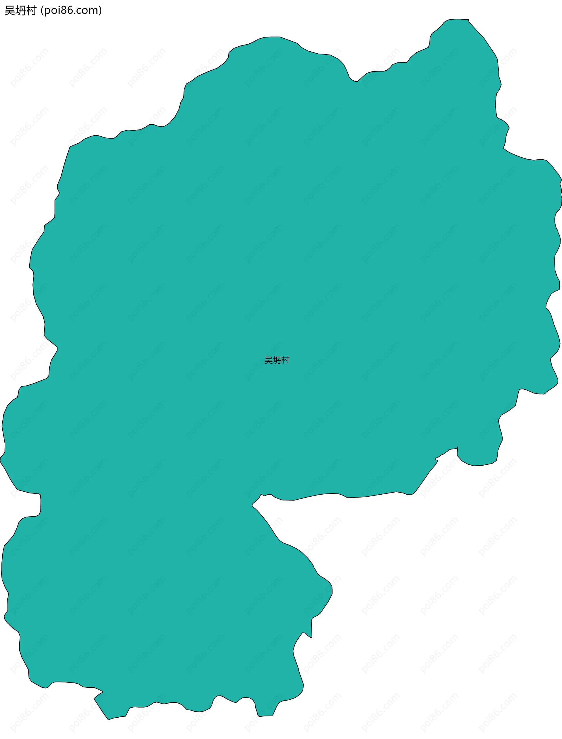 吴坍村边界地图