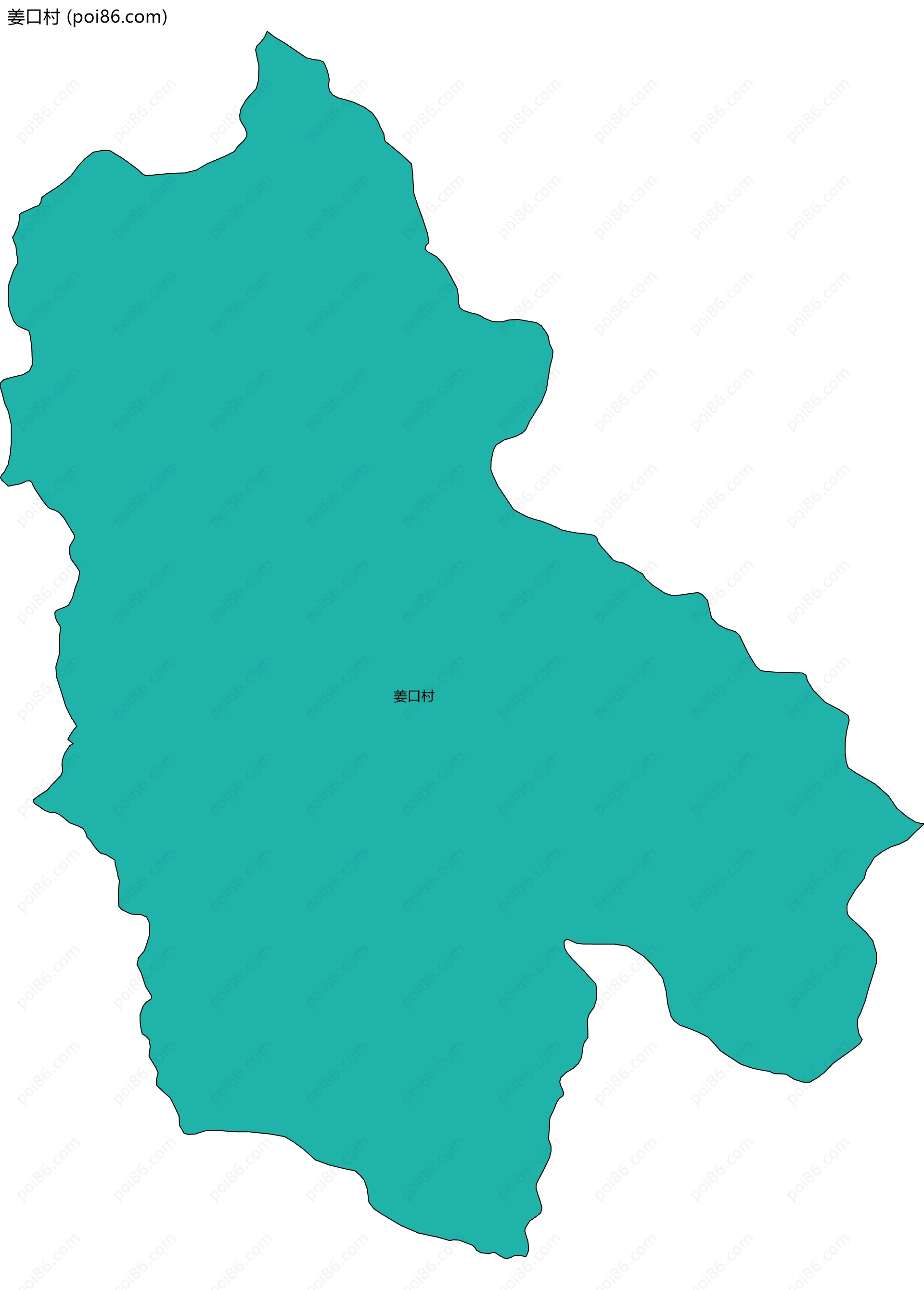 姜口村边界地图