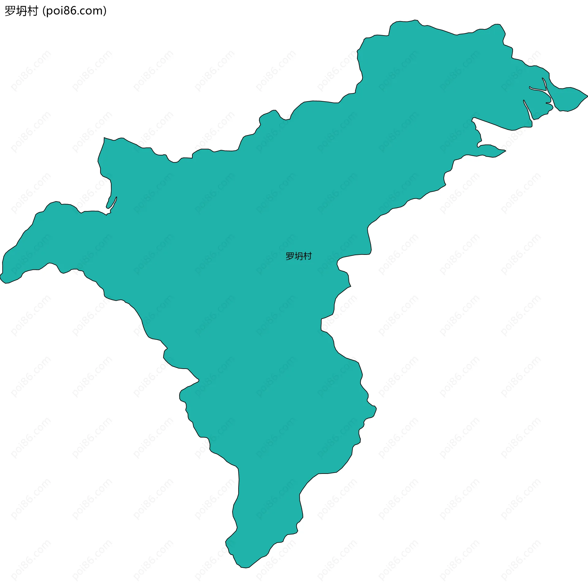 罗坍村边界地图