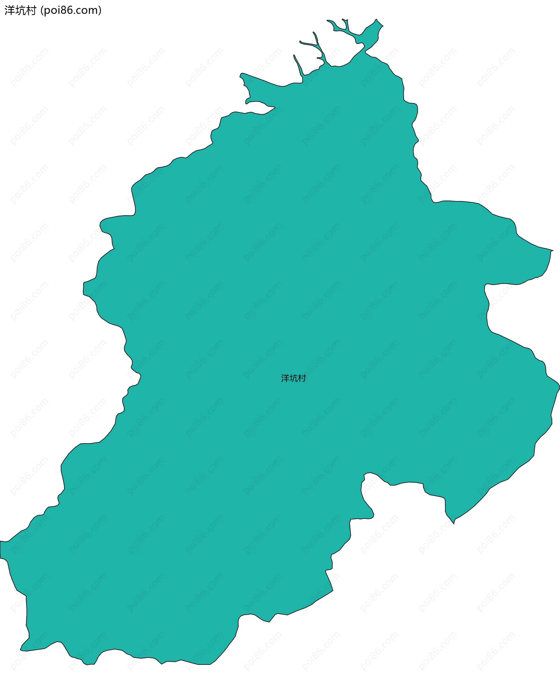 洋坑村边界地图
