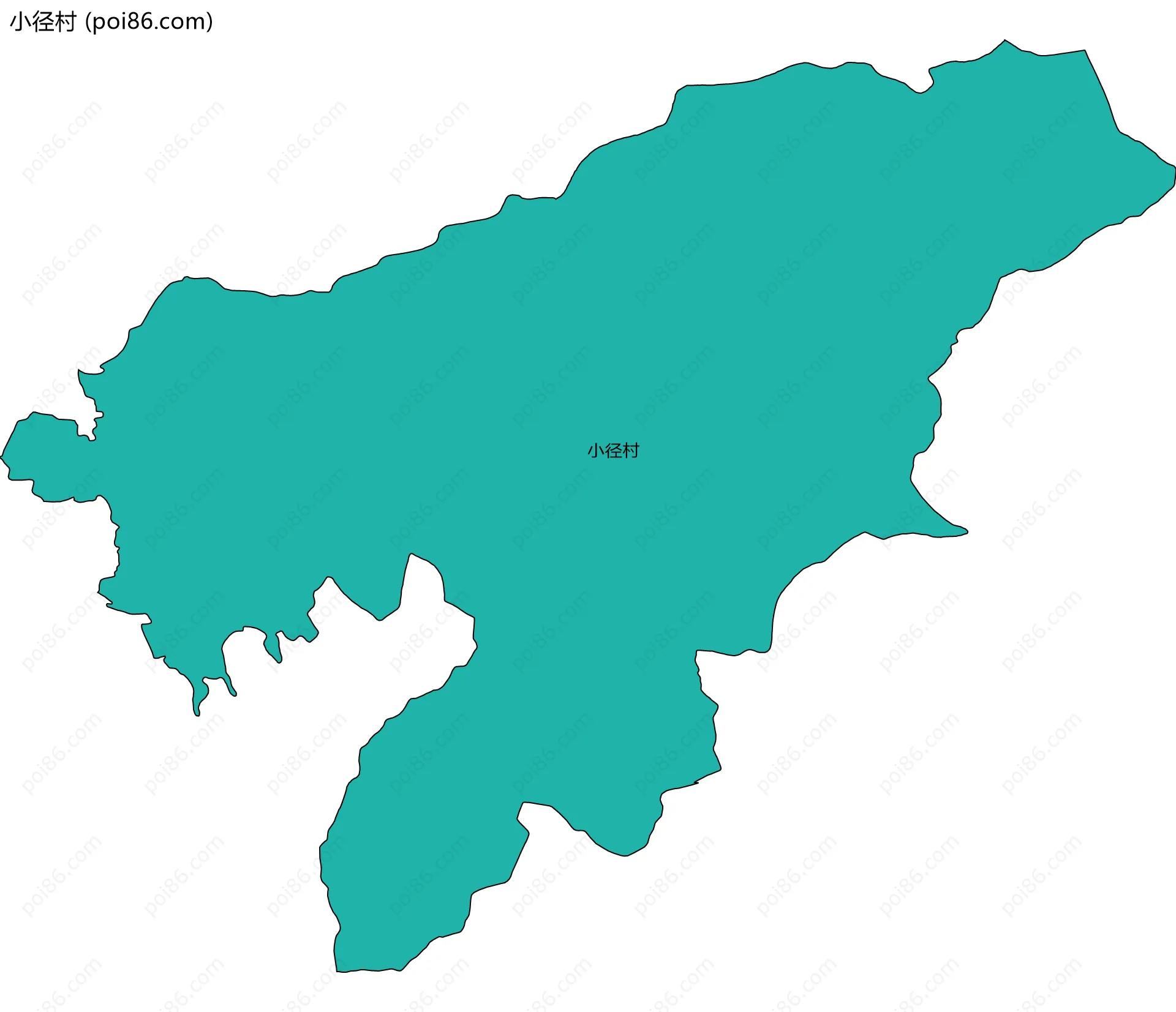 小径村边界地图