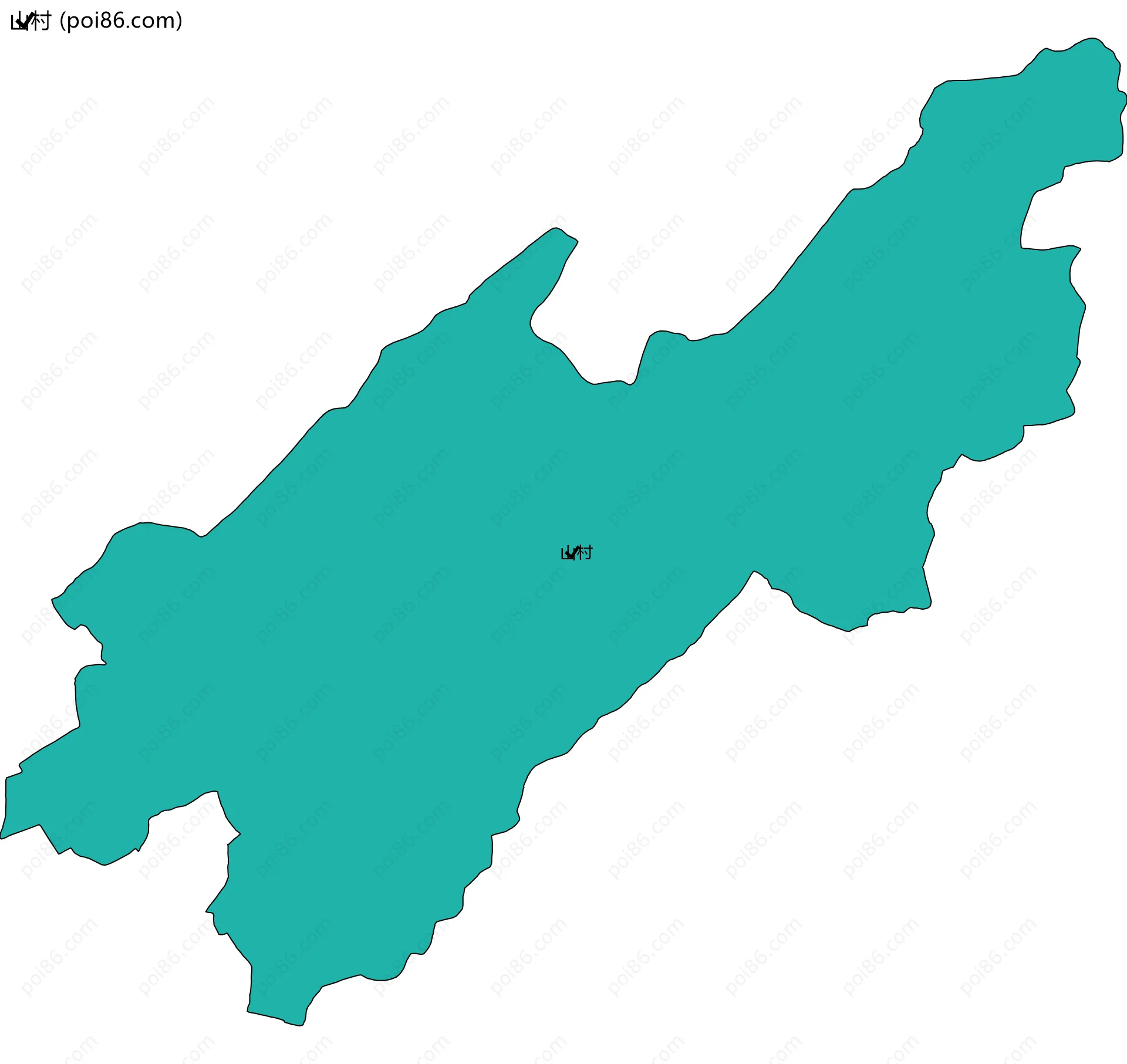 山村边界地图