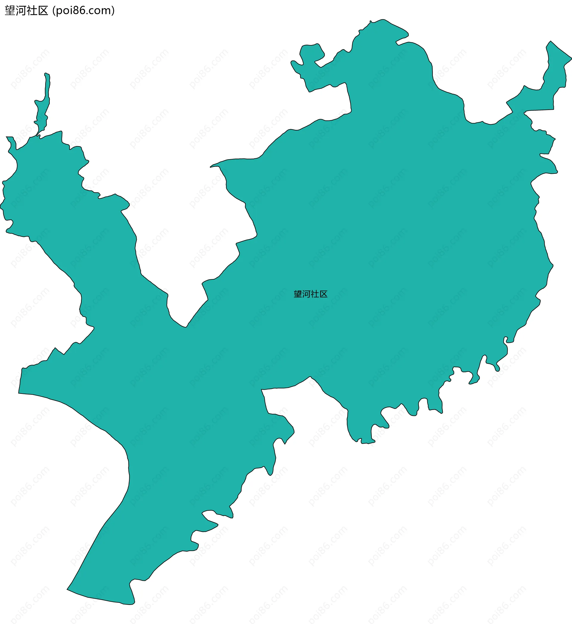 望河社区边界地图