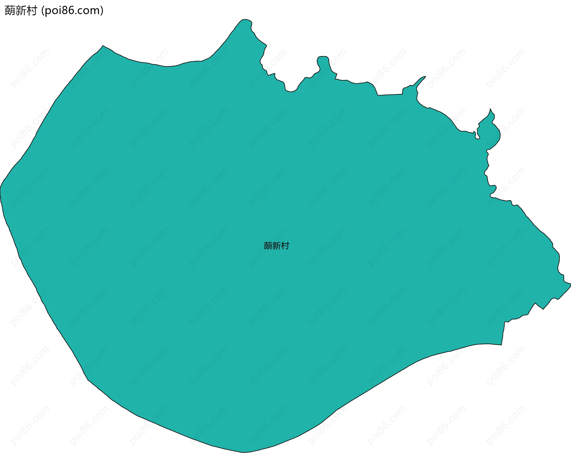 蓢新村边界地图