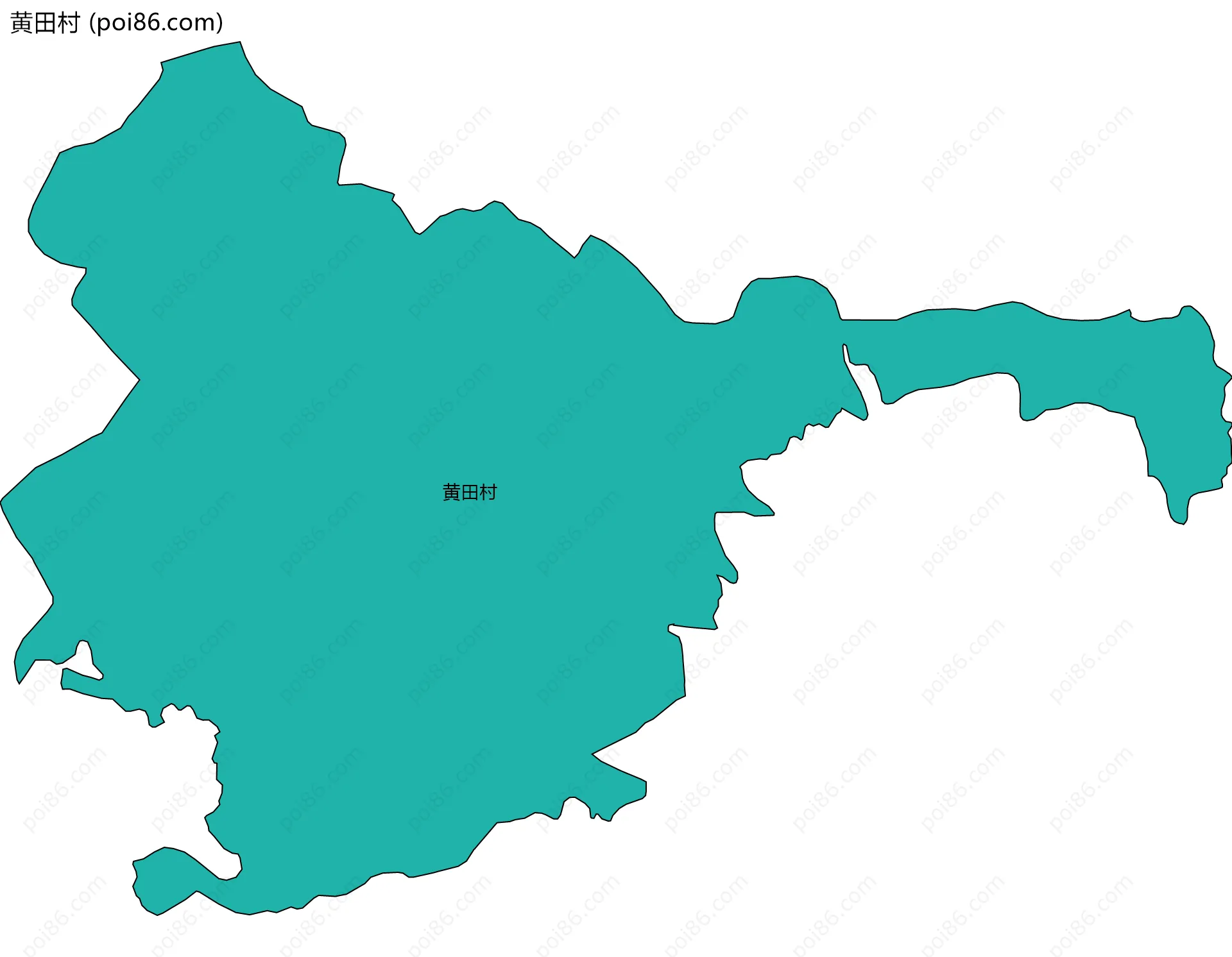 黄田村边界地图