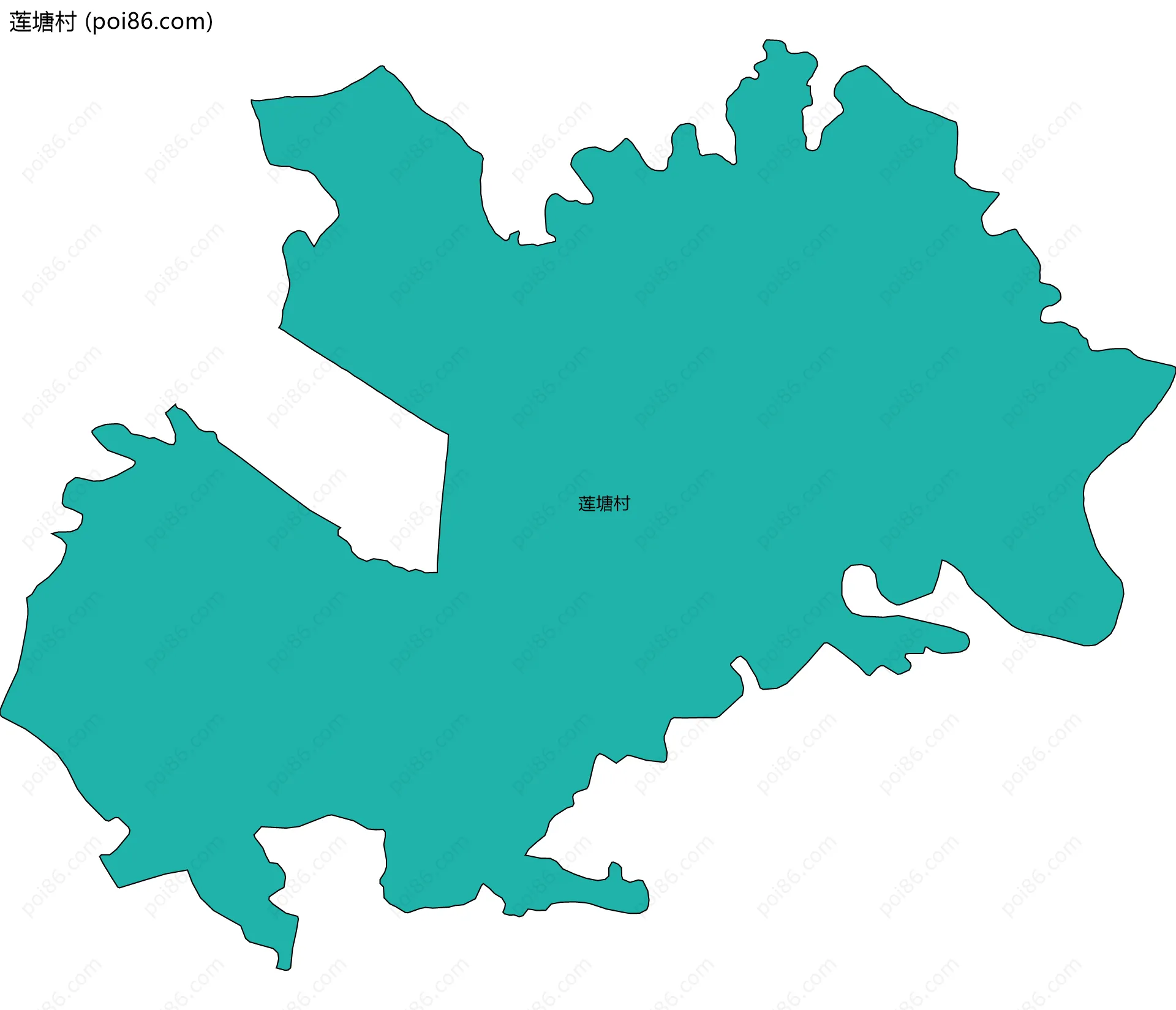 莲塘村边界地图