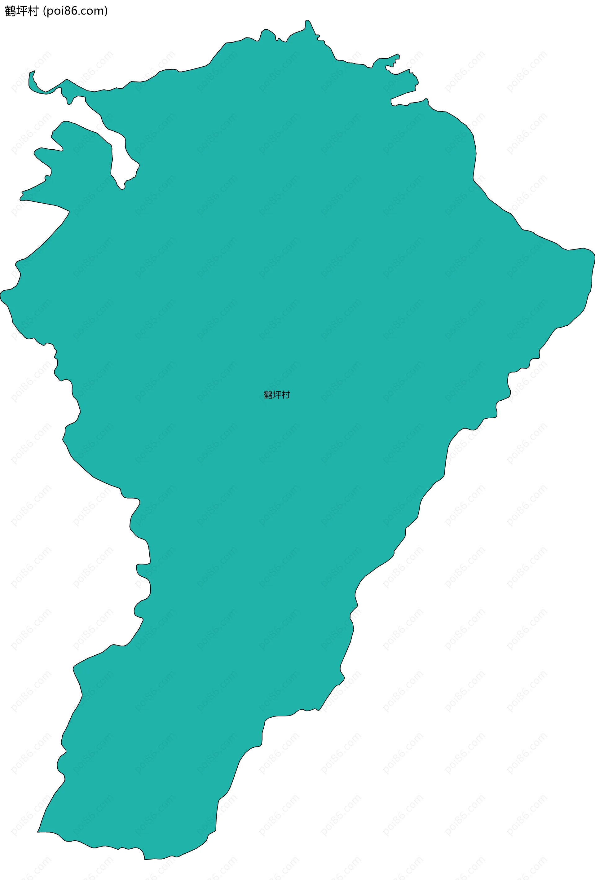 鹤坪村边界地图