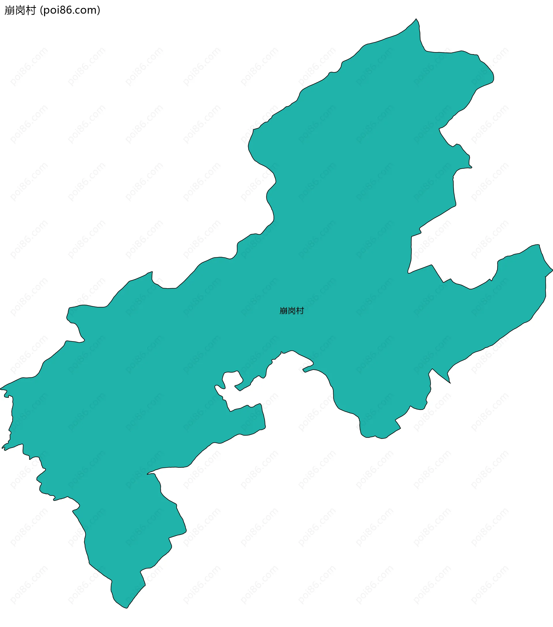 崩岗村边界地图